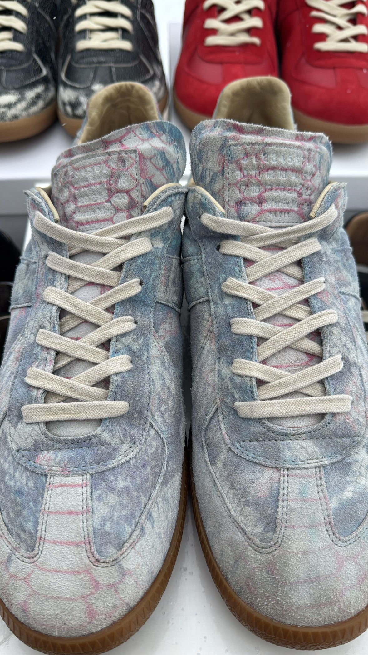 Maison Margiela Replica Low GAT A/W 12 Reptile Print Suede