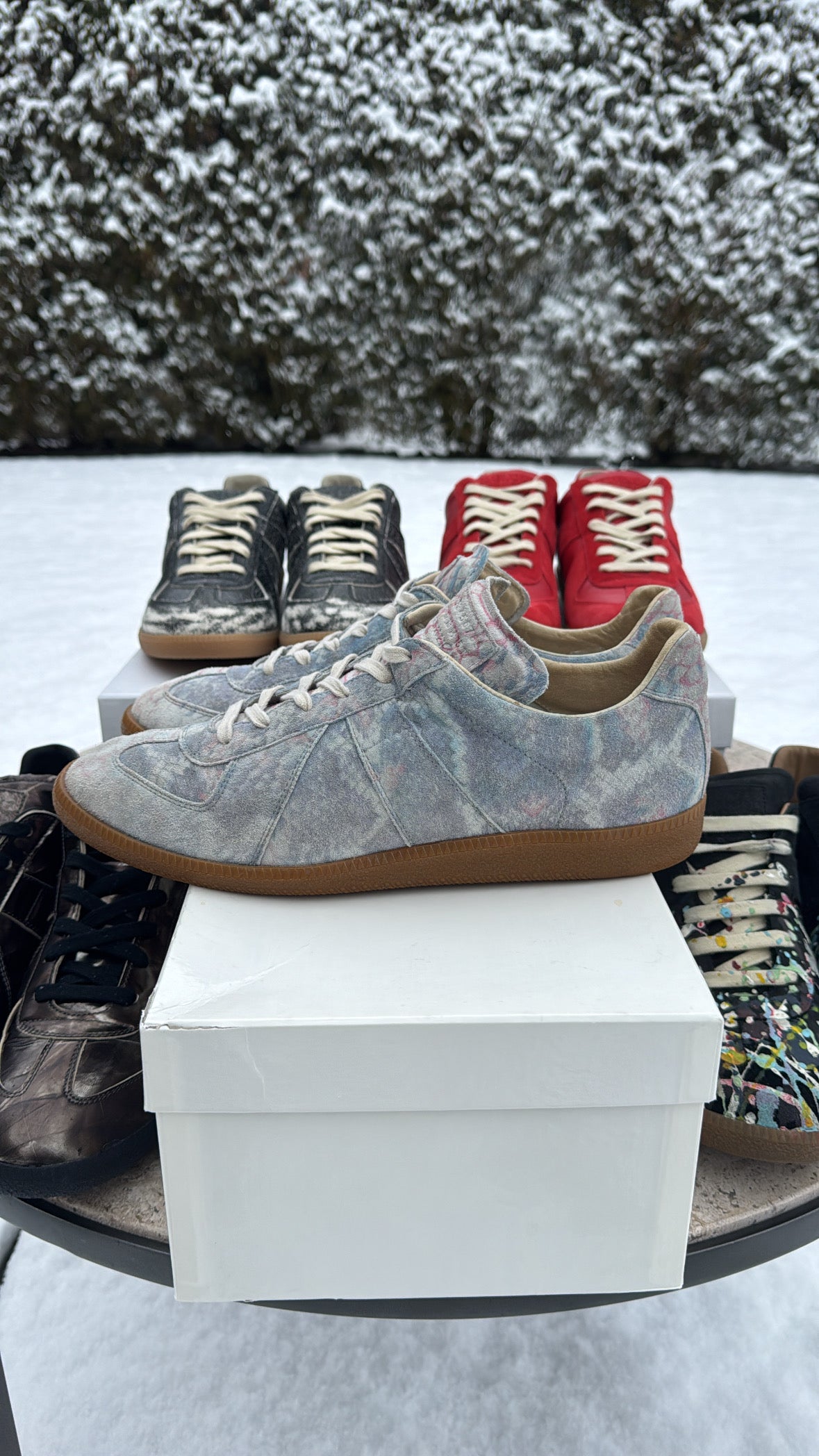 Maison Margiela Replica Low GAT A/W 12 Reptile Print Suede