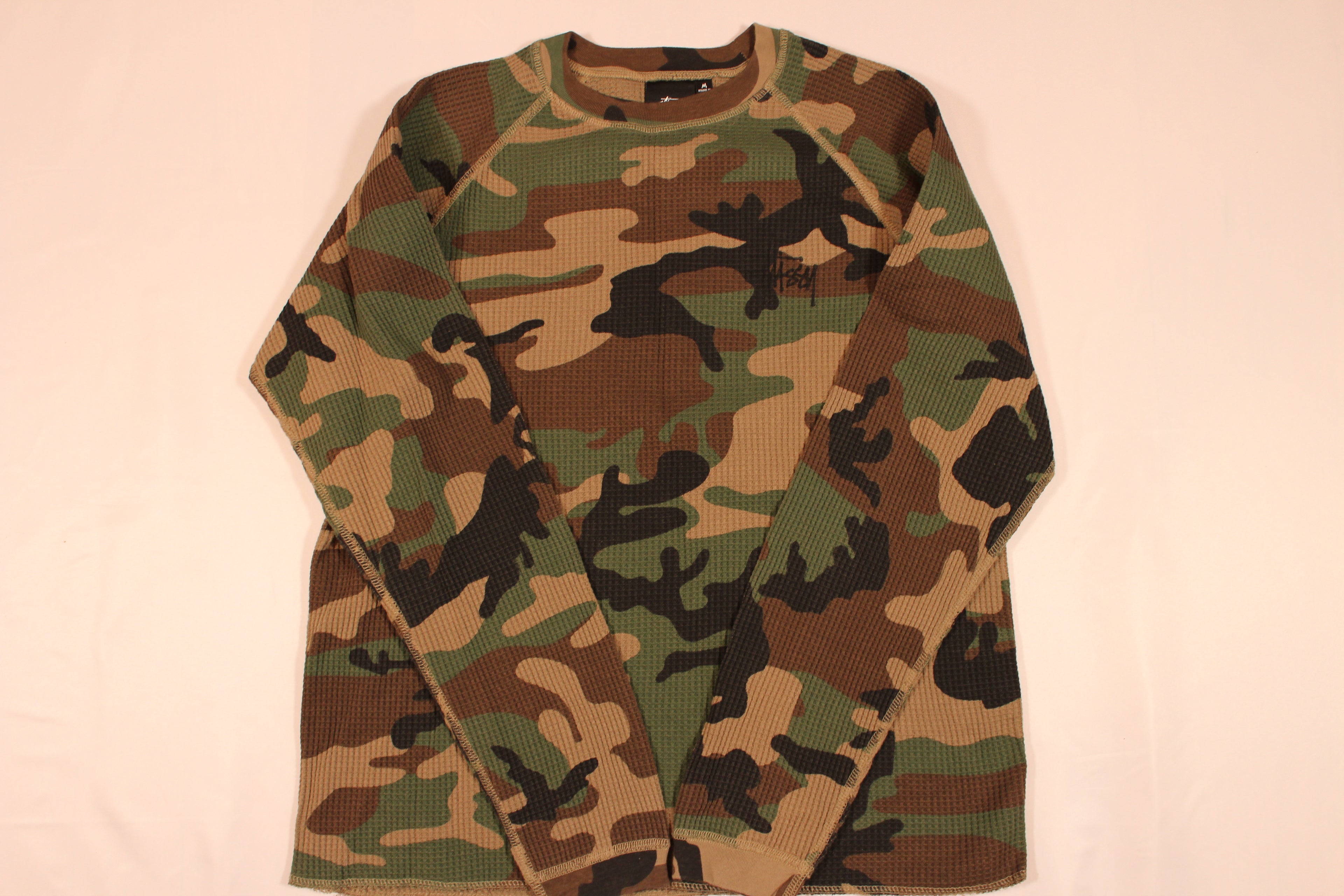 BASIC STÜSSY THERMAL Woodland Camo