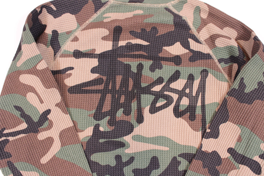 BASIC STÜSSY THERMAL Woodland Camo
