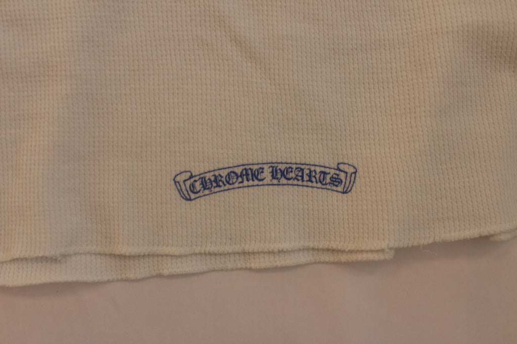 Chrome Hearts White Cemetery Cross Back Print Long Sleeve T-Shirt