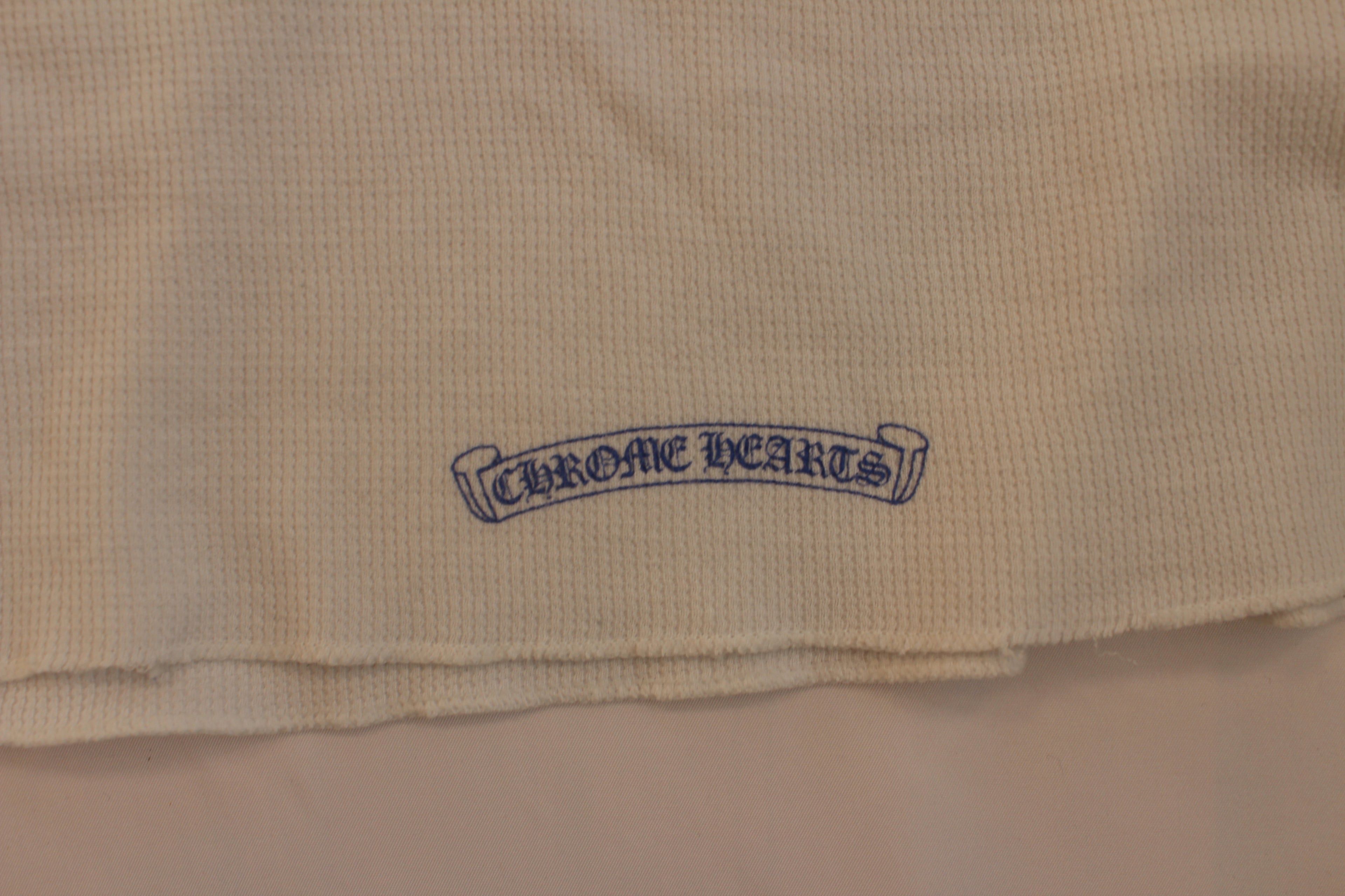 Chrome Hearts White Cemetery Cross Back Print Long Sleeve T-Shirt