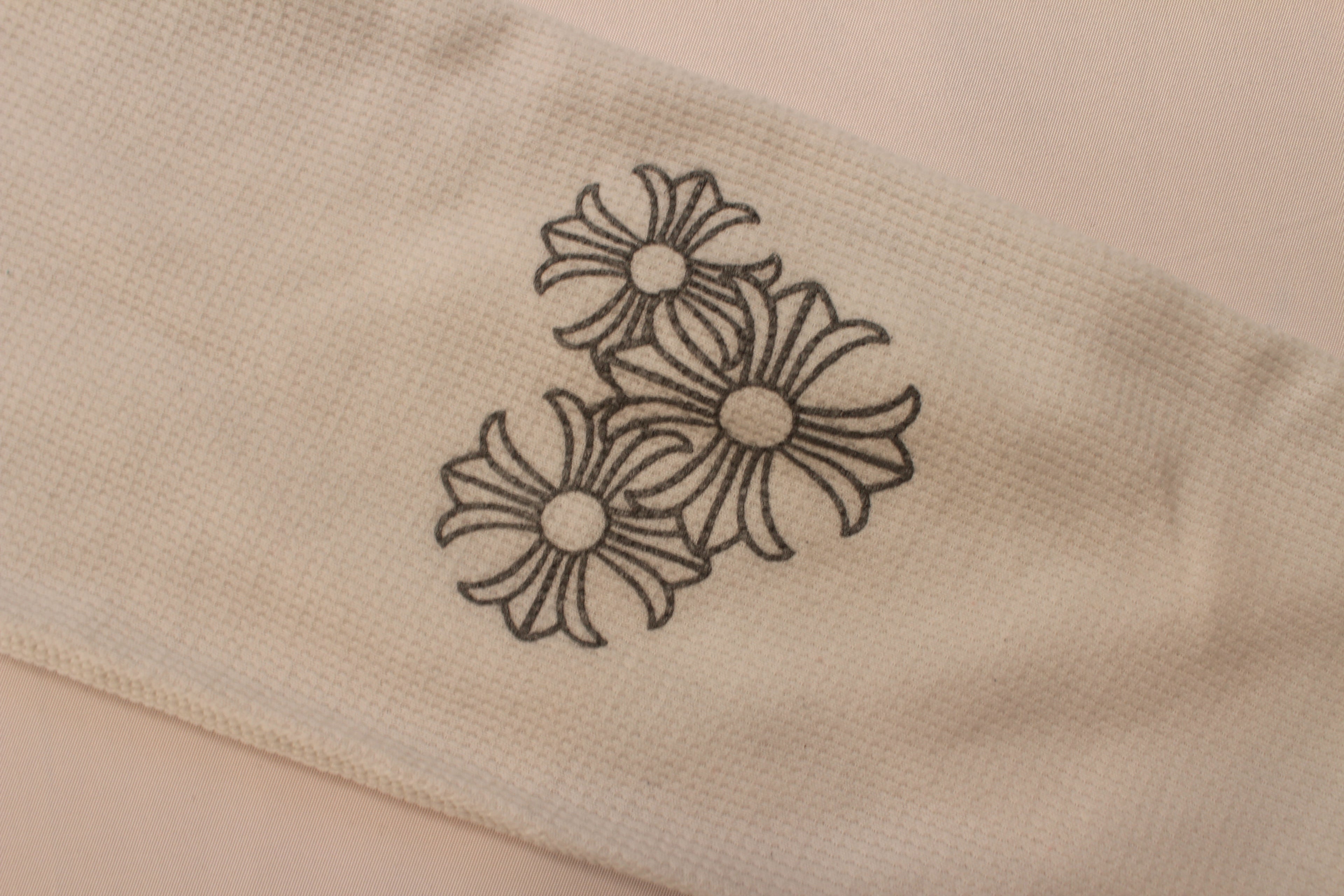 Chrome Hearts White Cemetery Cross Back Print Long Sleeve T-Shirt