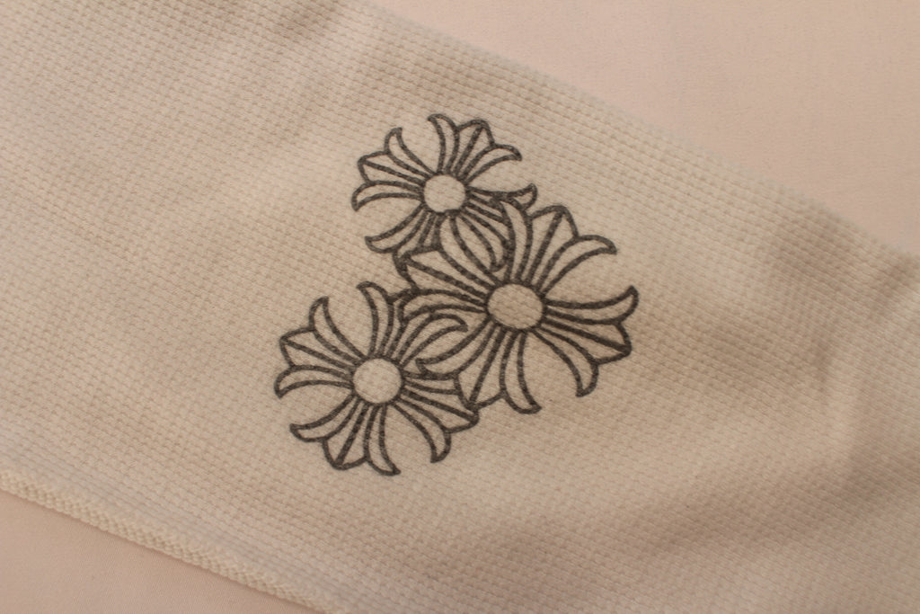 Chrome Hearts White Cemetery Cross Back Print Long Sleeve T-Shirt