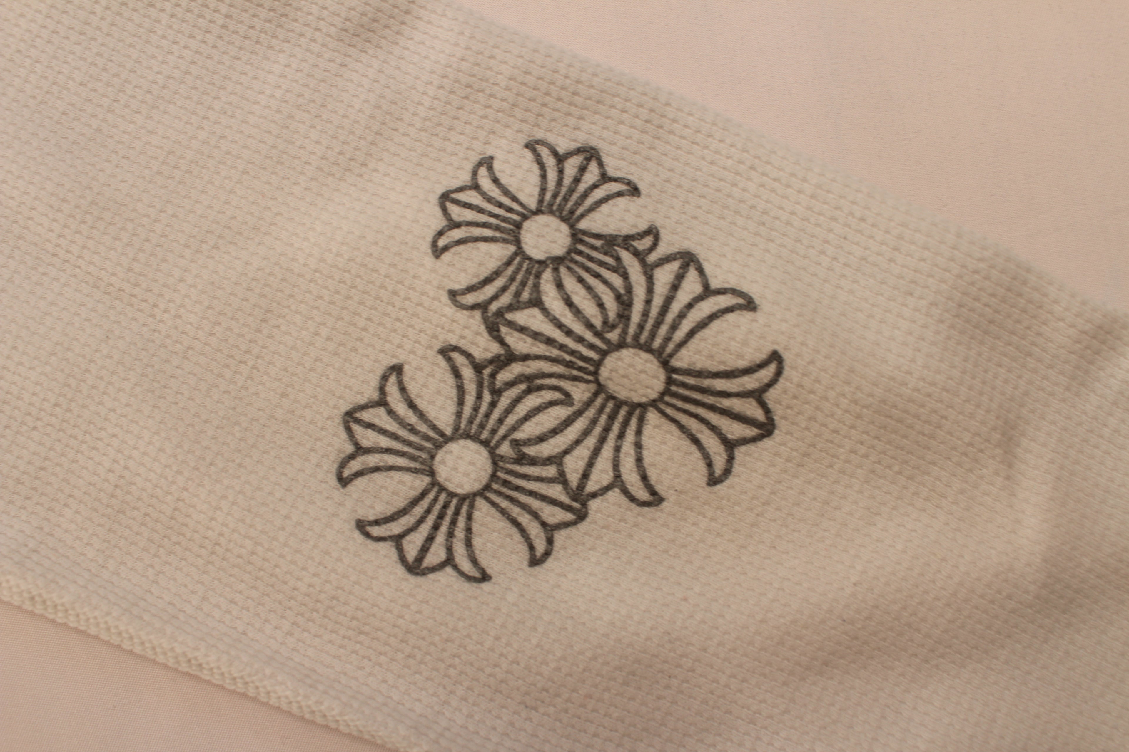 Chrome Hearts White Cemetery Cross Back Print Long Sleeve T-Shirt