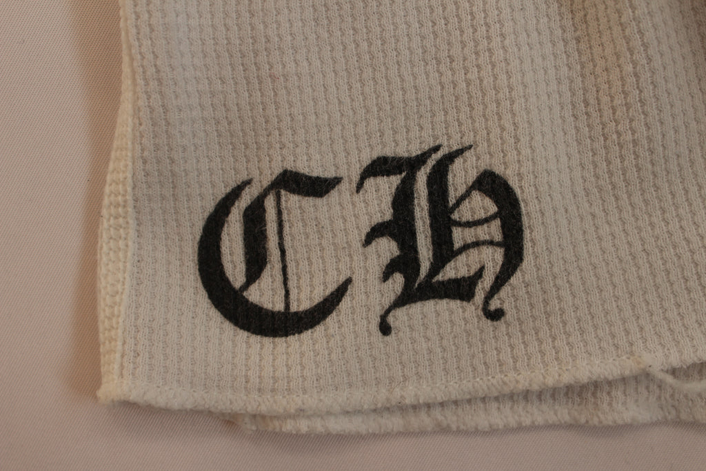 Chrome Hearts White Cemetery Cross Back Print Long Sleeve T-Shirt