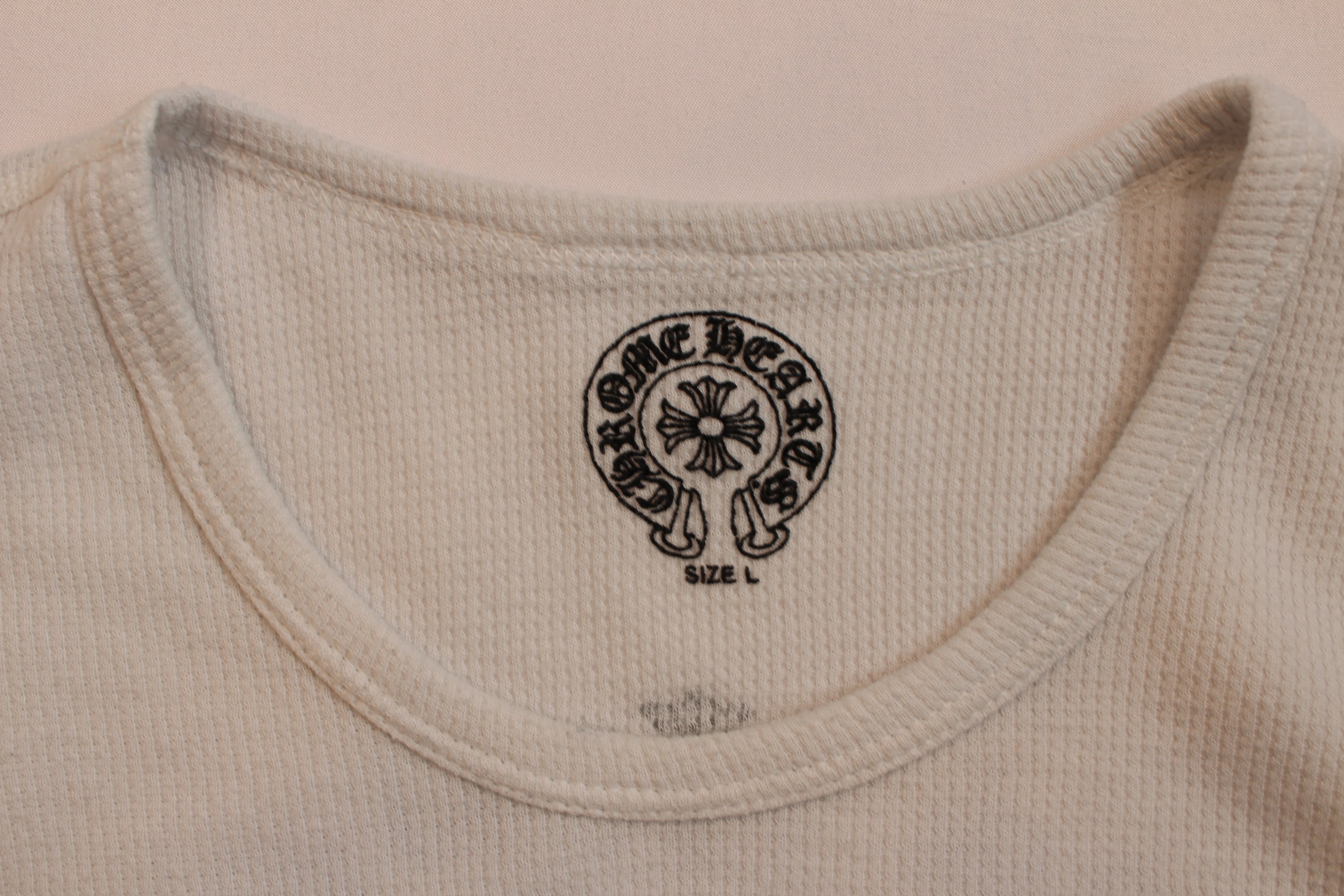 Chrome Hearts White Cemetery Cross Back Print Long Sleeve T-Shirt