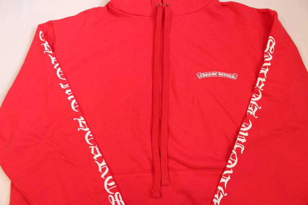 Chrome Hearts Red Scroll Hoodie