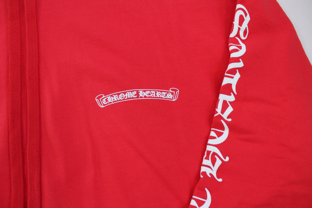 Chrome Hearts Red Scroll Hoodie