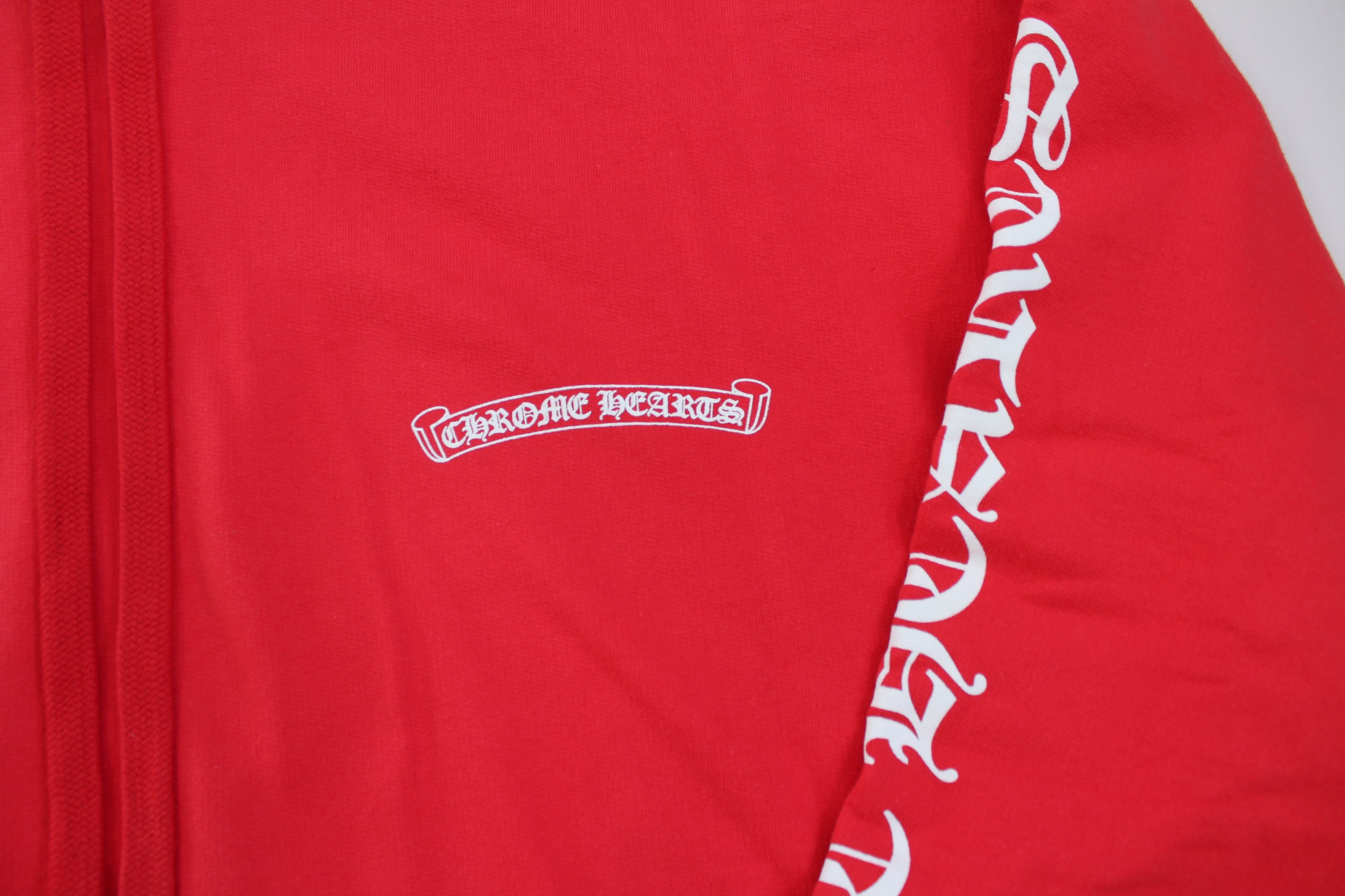 Chrome Hearts Red Scroll Hoodie