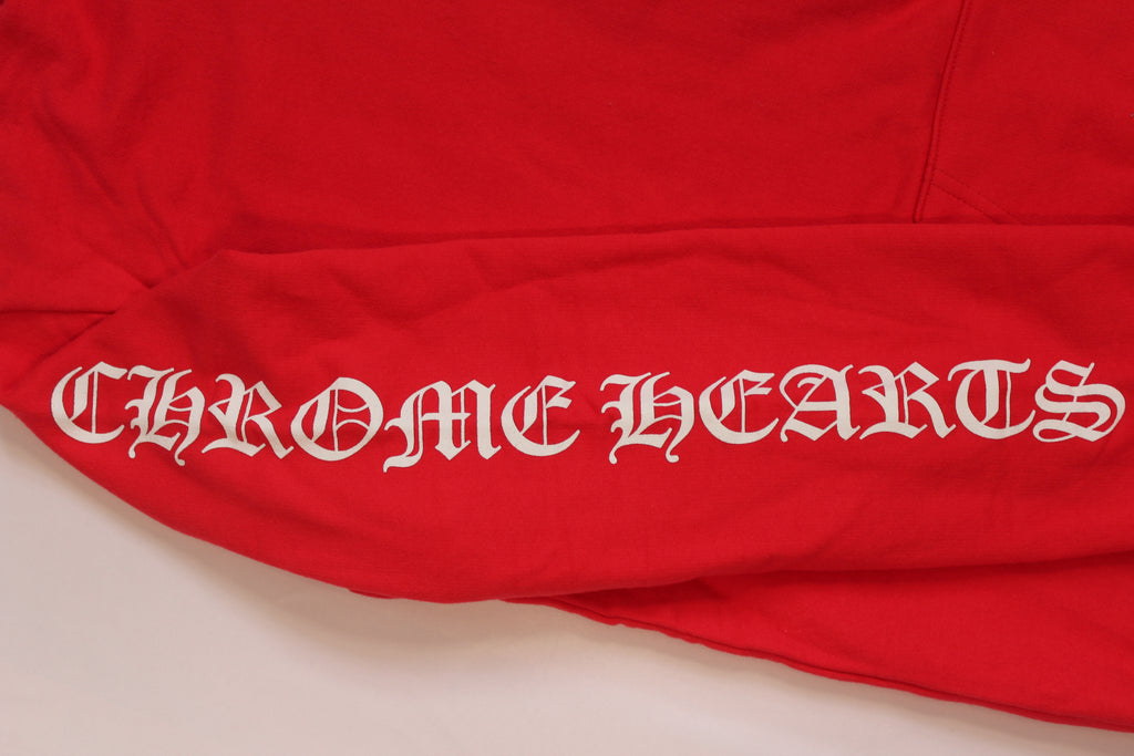 Chrome Hearts Red Scroll Hoodie
