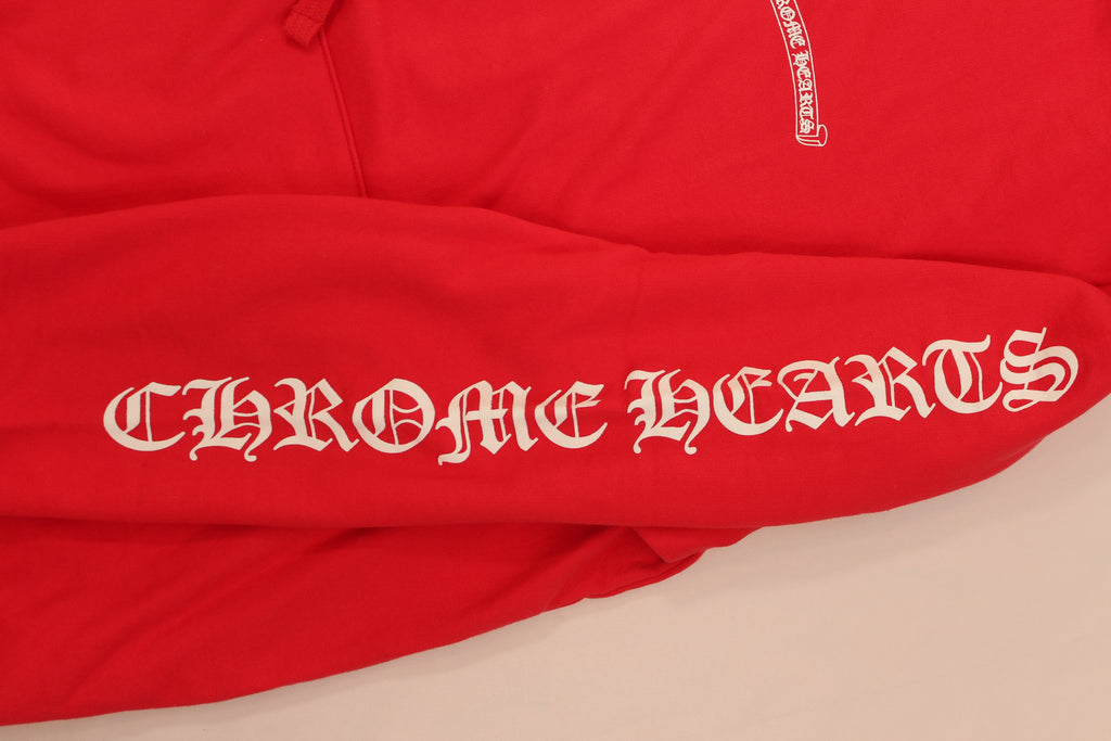 Chrome Hearts Red Scroll Hoodie