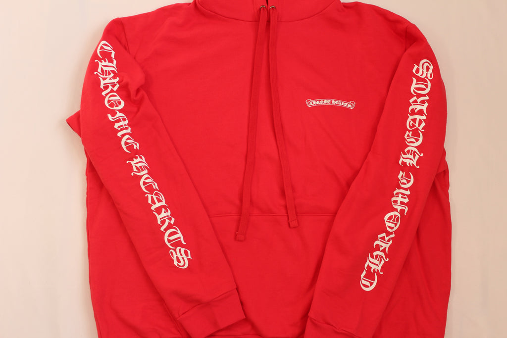 Chrome Hearts Red Scroll Hoodie