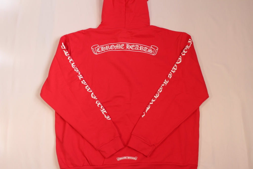 Chrome Hearts Red Scroll Hoodie