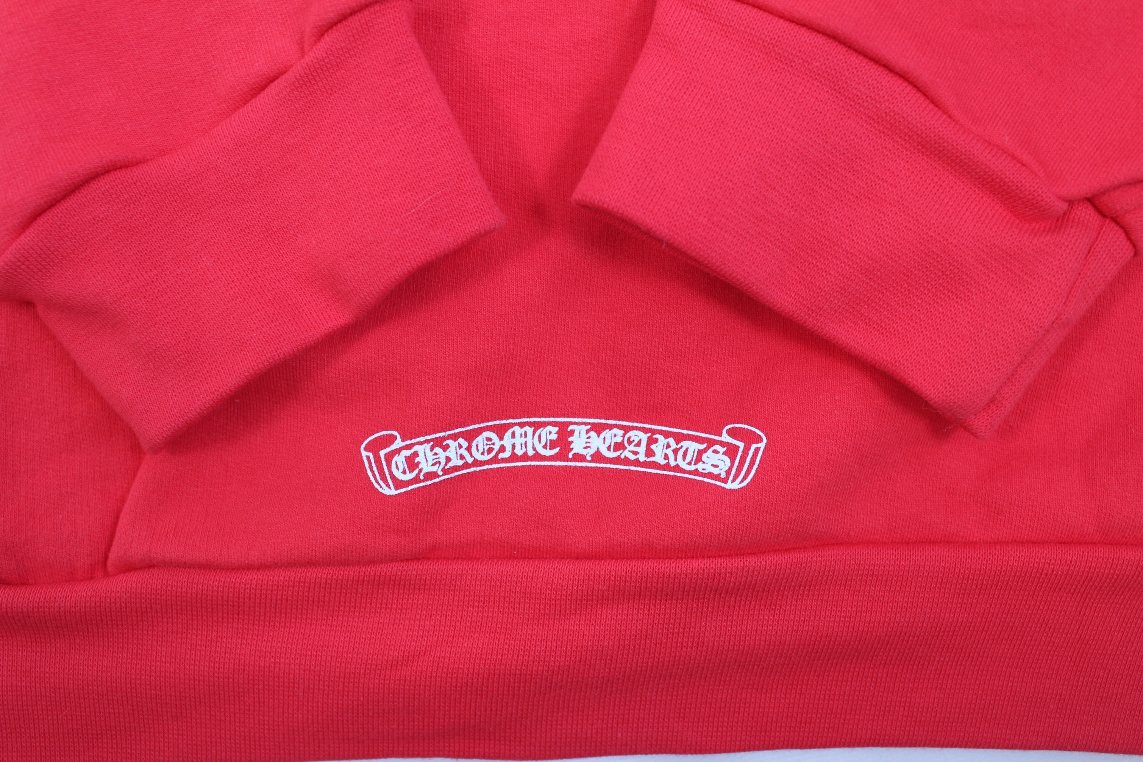 Chrome Hearts Red Scroll Hoodie