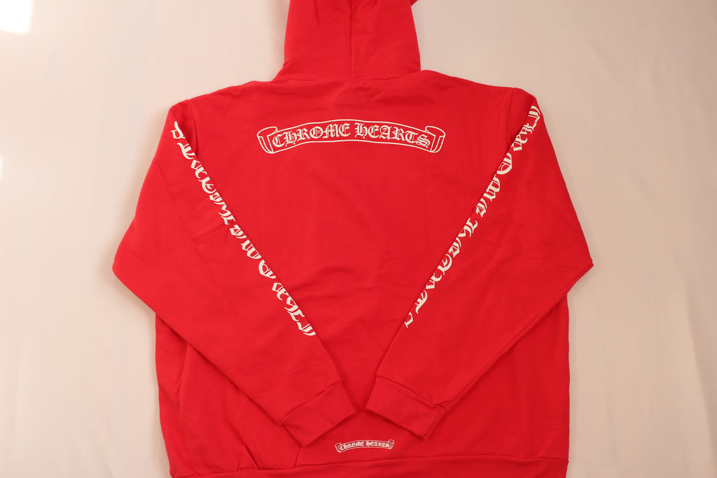 Chrome Hearts Red Scroll Hoodie