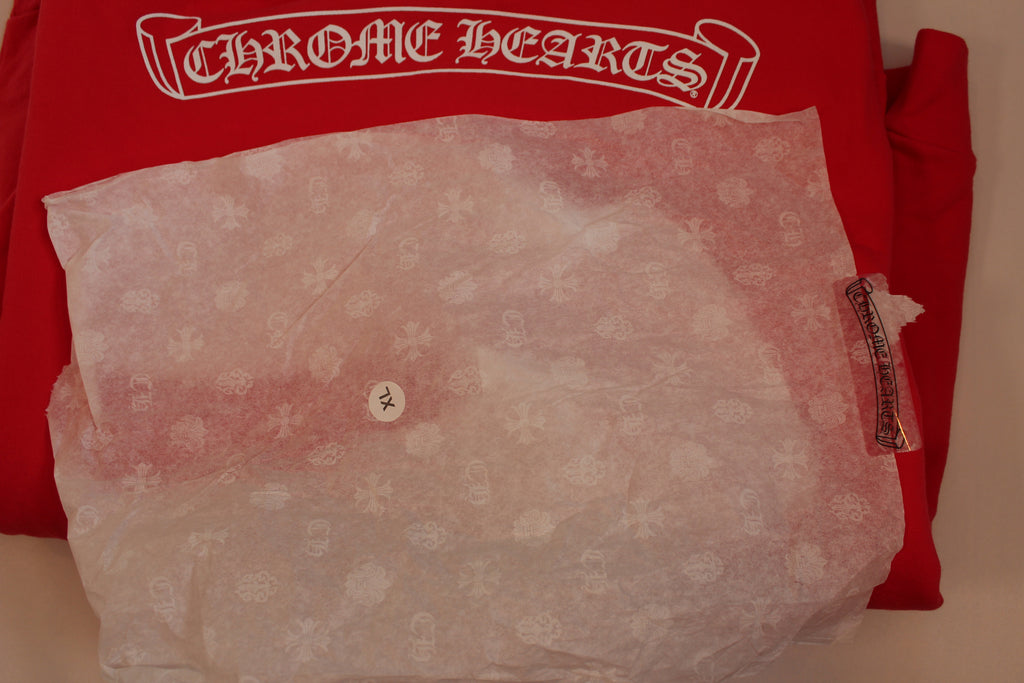 Chrome Hearts Red Scroll Hoodie