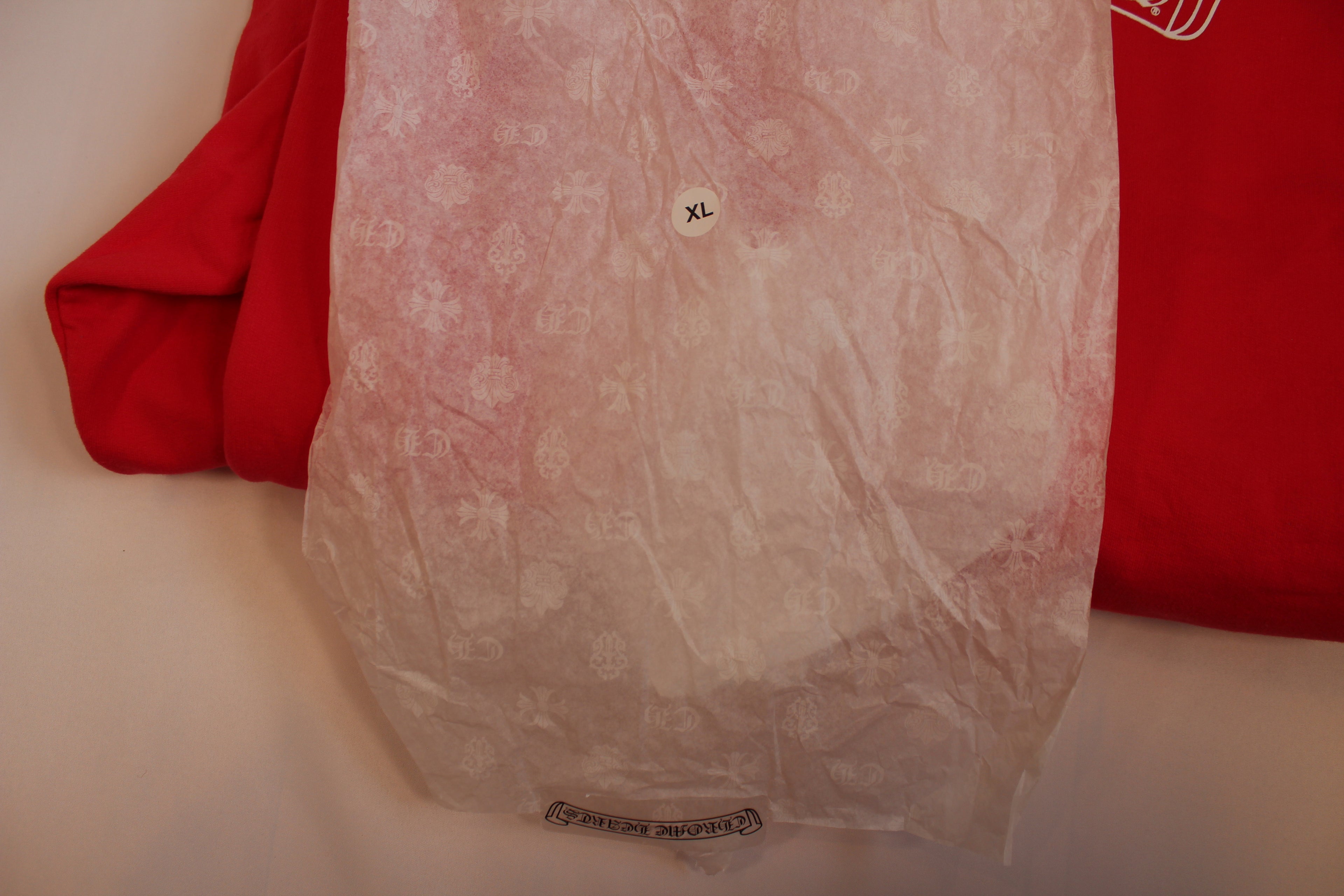 Chrome Hearts Red Scroll Hoodie