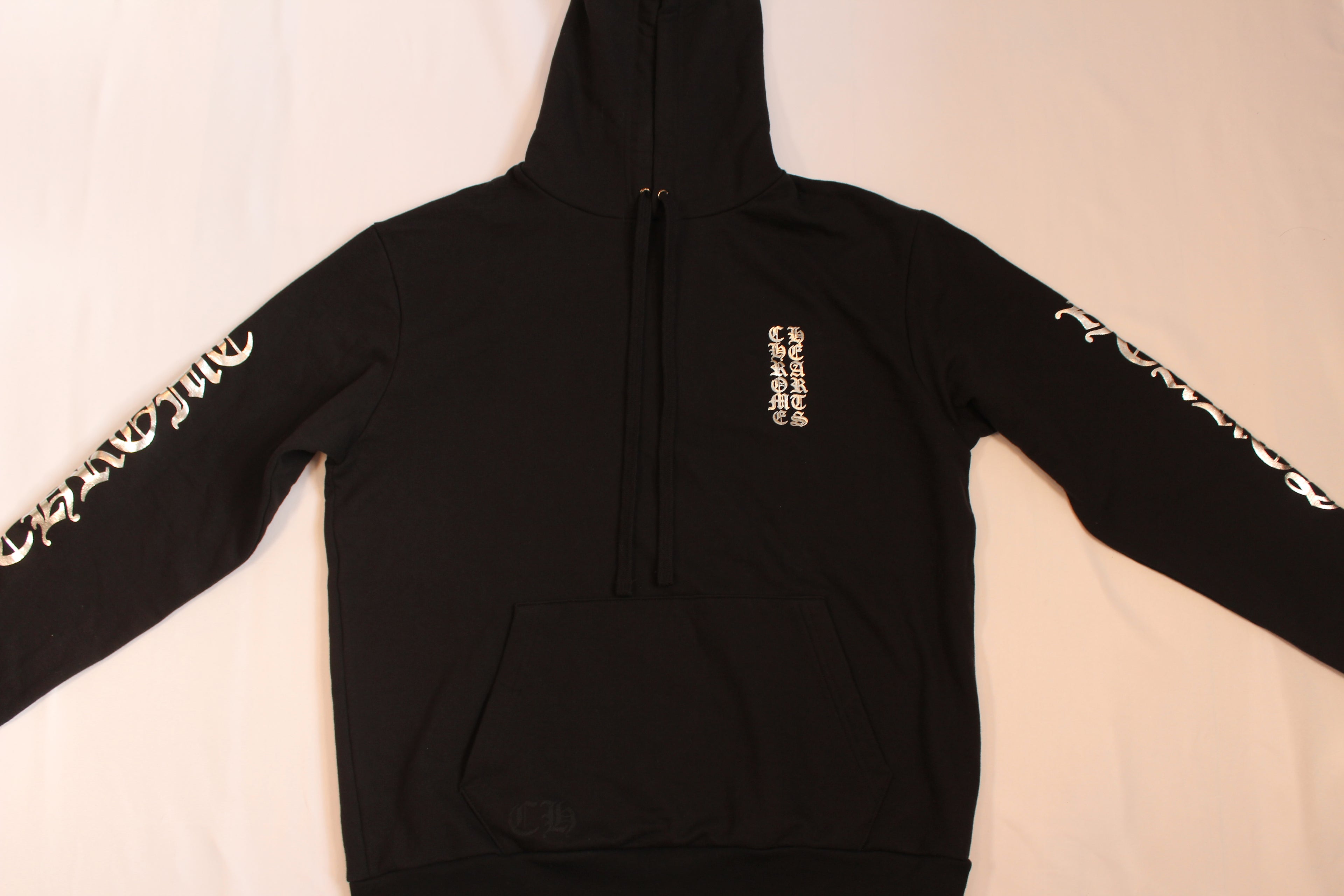 Chrome Hearts 1988 Silver Vertical Logo Hoodie