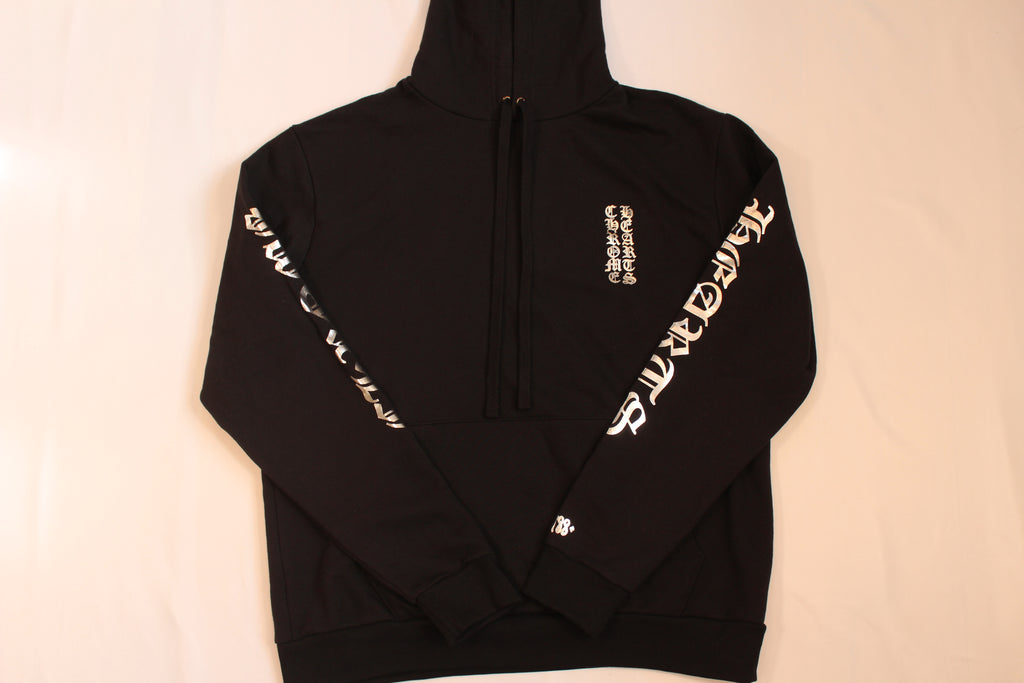 Chrome Hearts 1988 Silver Vertical Logo Hoodie