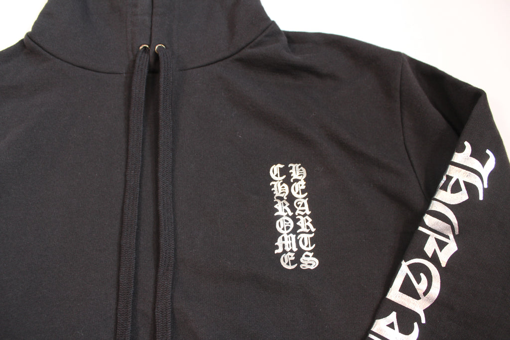 Chrome Hearts 1988 Silver Vertical Logo Hoodie