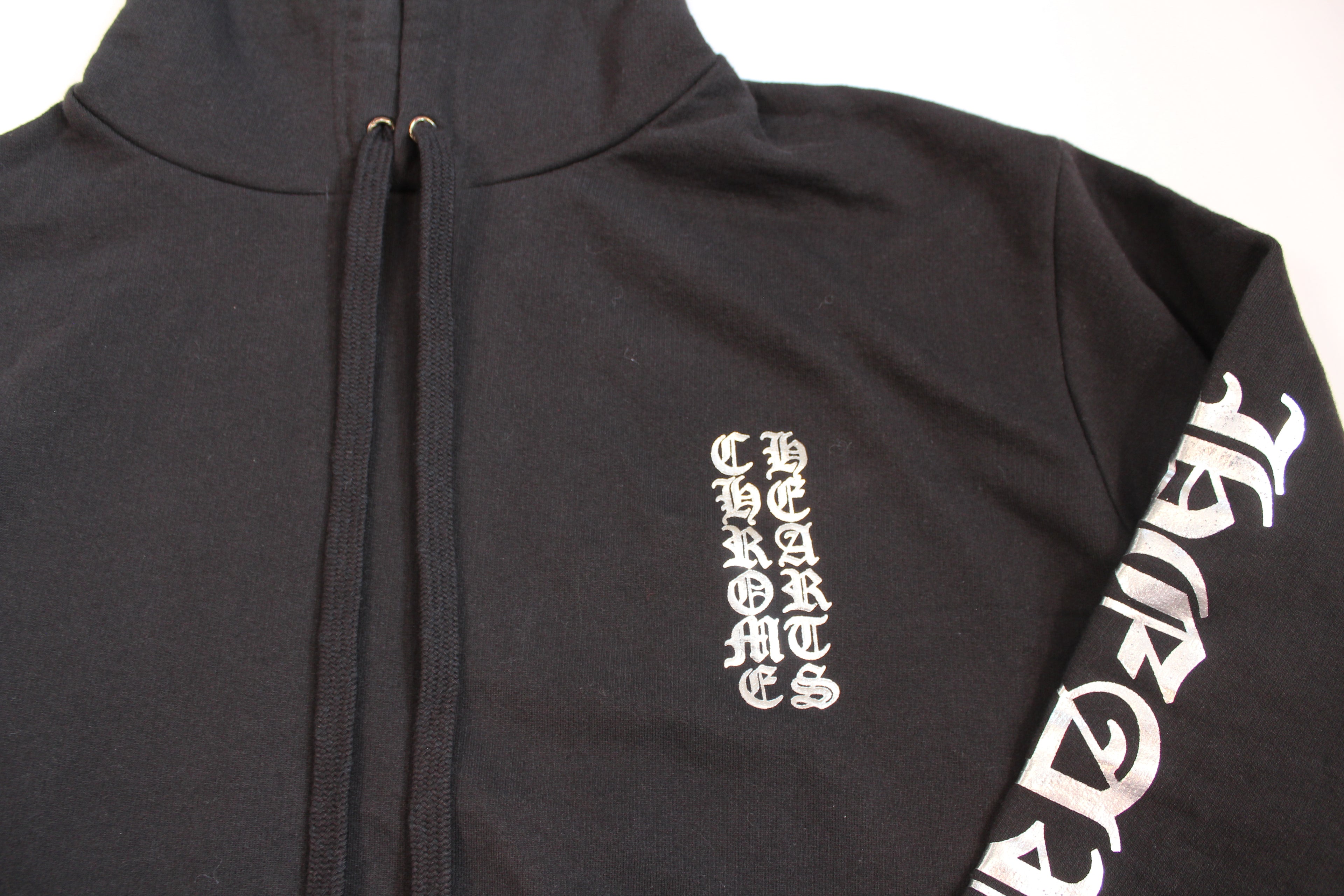 Chrome Hearts 1988 Silver Vertical Logo Hoodie