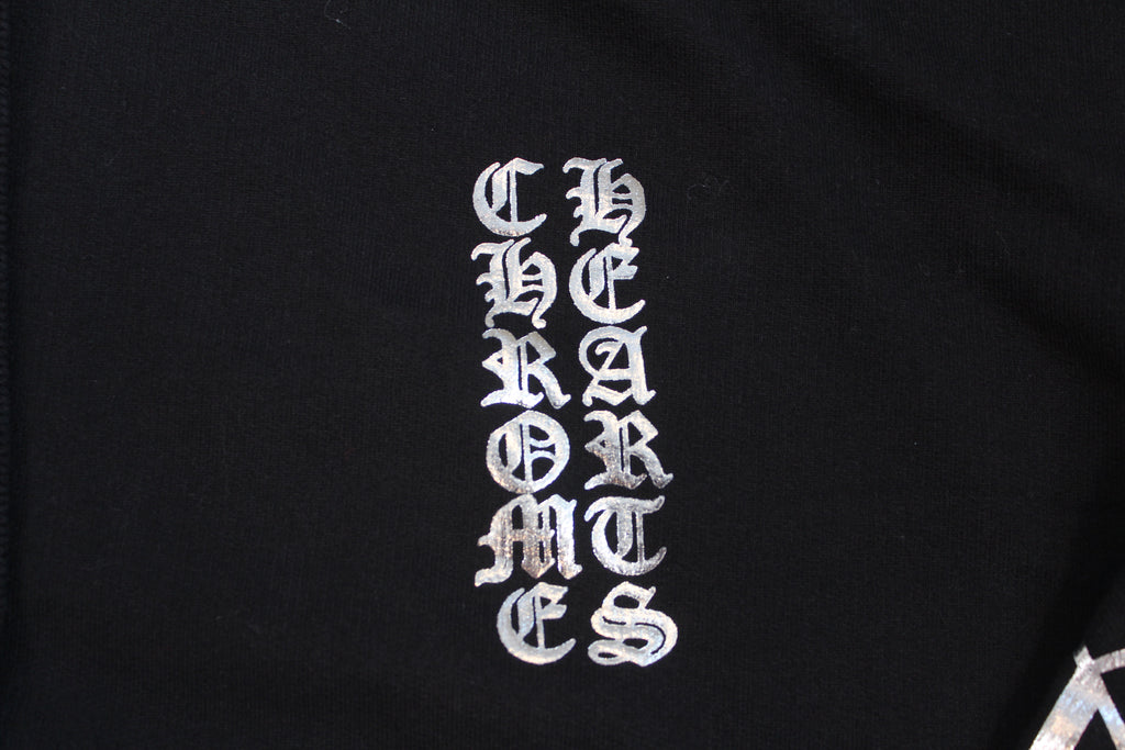 Chrome Hearts 1988 Silver Vertical Logo Hoodie