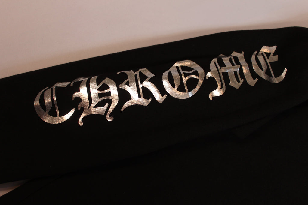 Chrome Hearts 1988 Silver Vertical Logo Hoodie