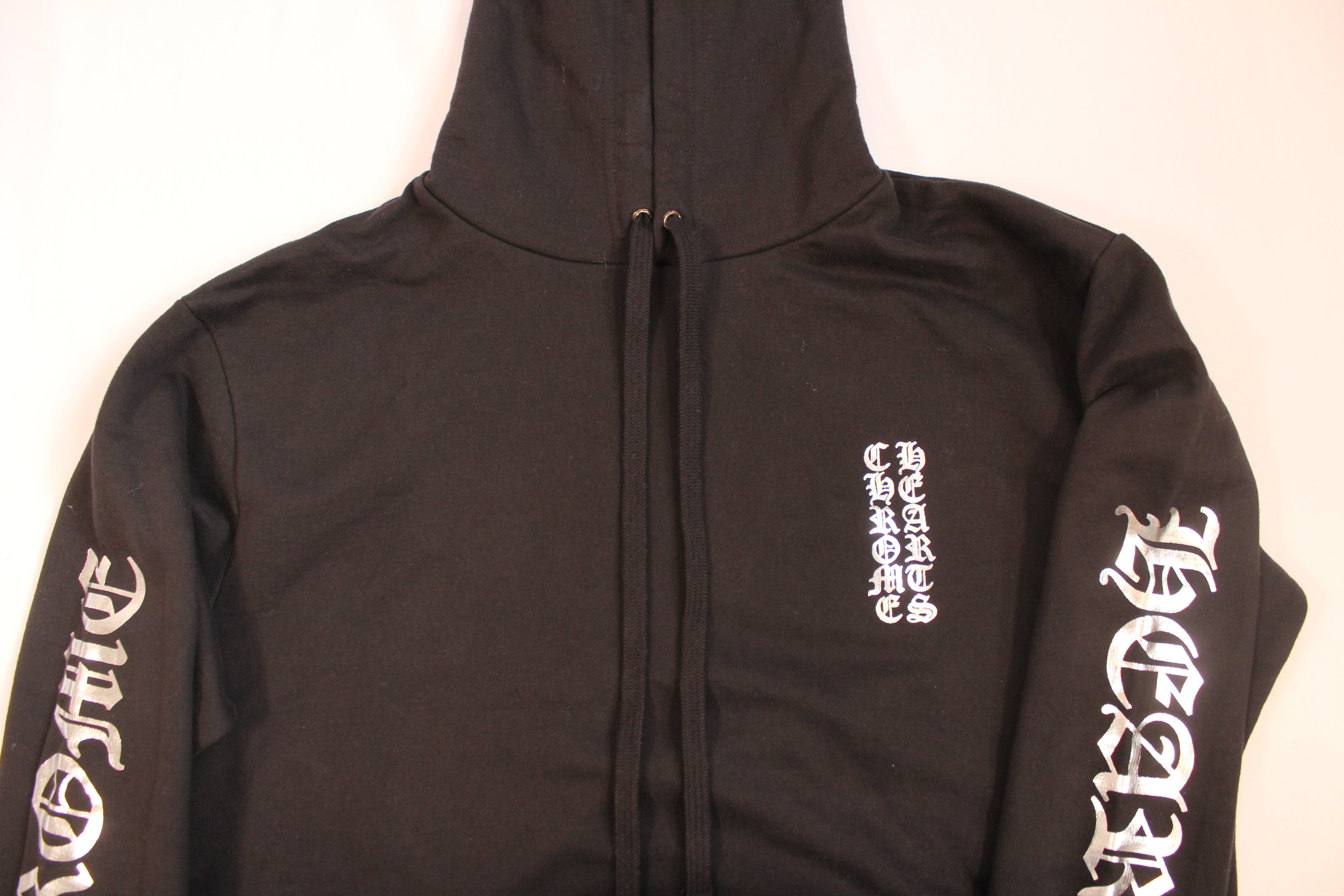 Chrome Hearts 1988 Silver Vertical Logo Hoodie