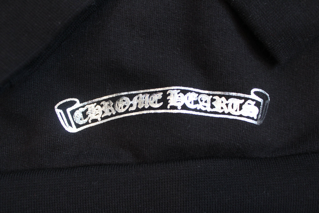 Chrome Hearts 1988 Silver Vertical Logo Hoodie