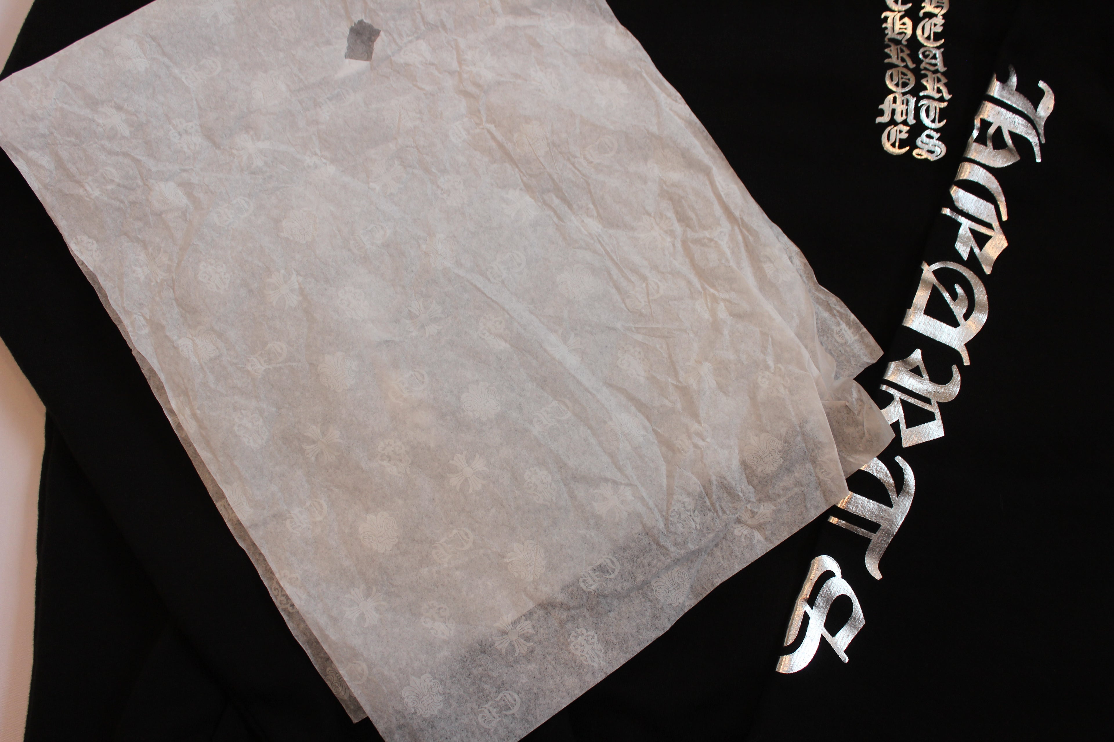 Chrome Hearts 1988 Silver Vertical Logo Hoodie