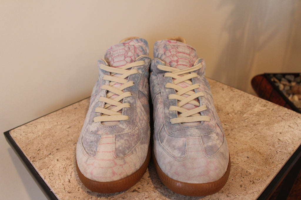Maison Margiela Replica Low GAT A/W 12 Reptile Print Suede