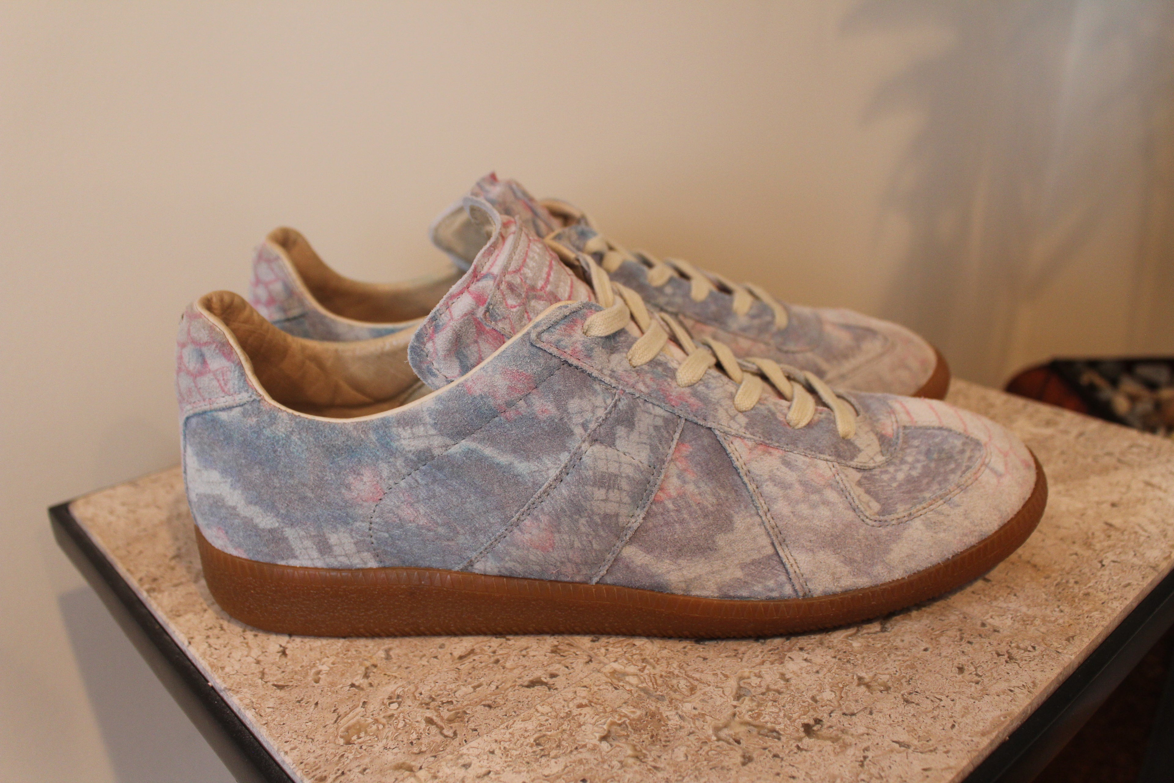 Maison Margiela Replica Low GAT A/W 12 Reptile Print Suede