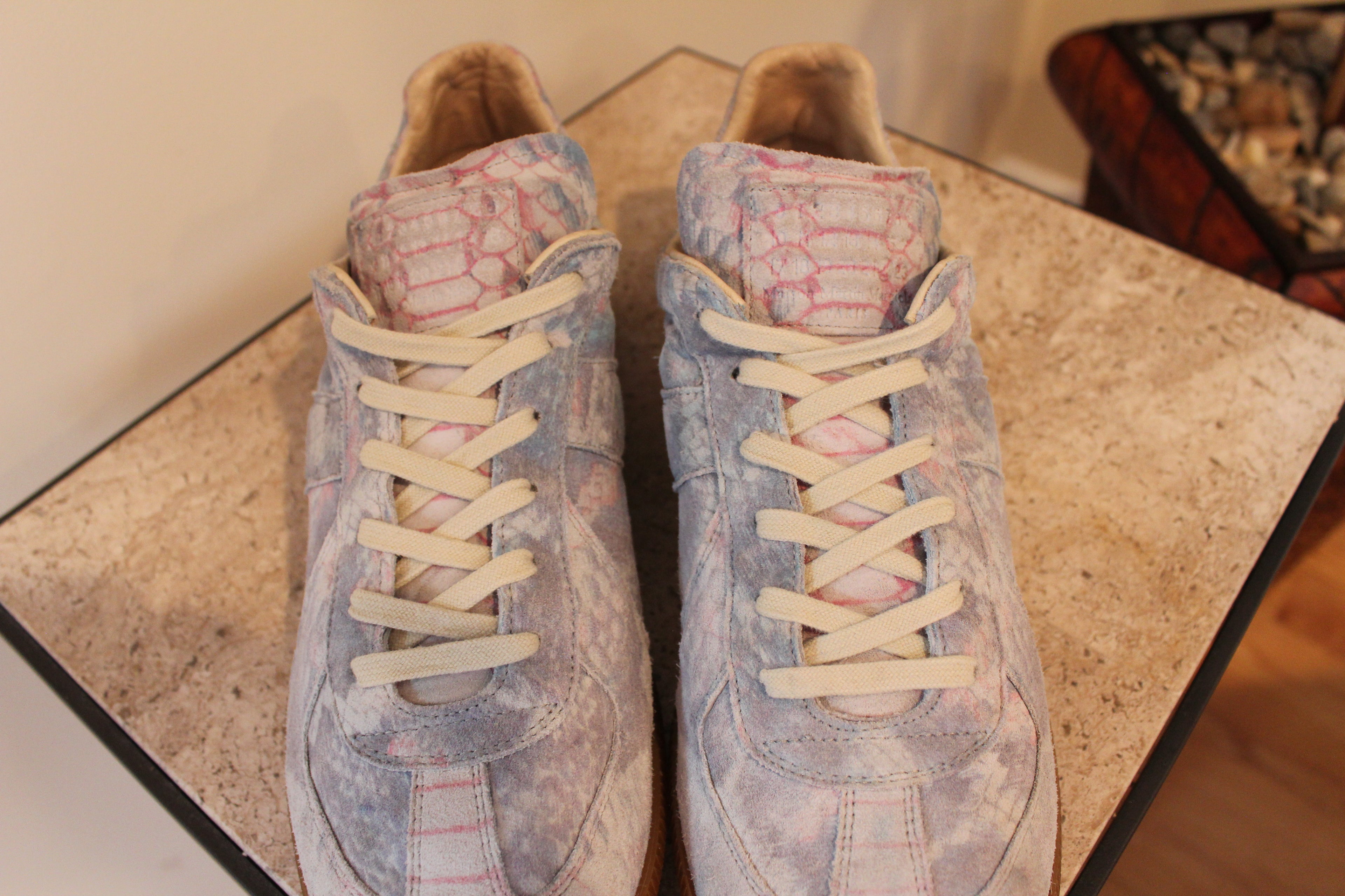 Maison Margiela Replica Low GAT A/W 12 Reptile Print Suede