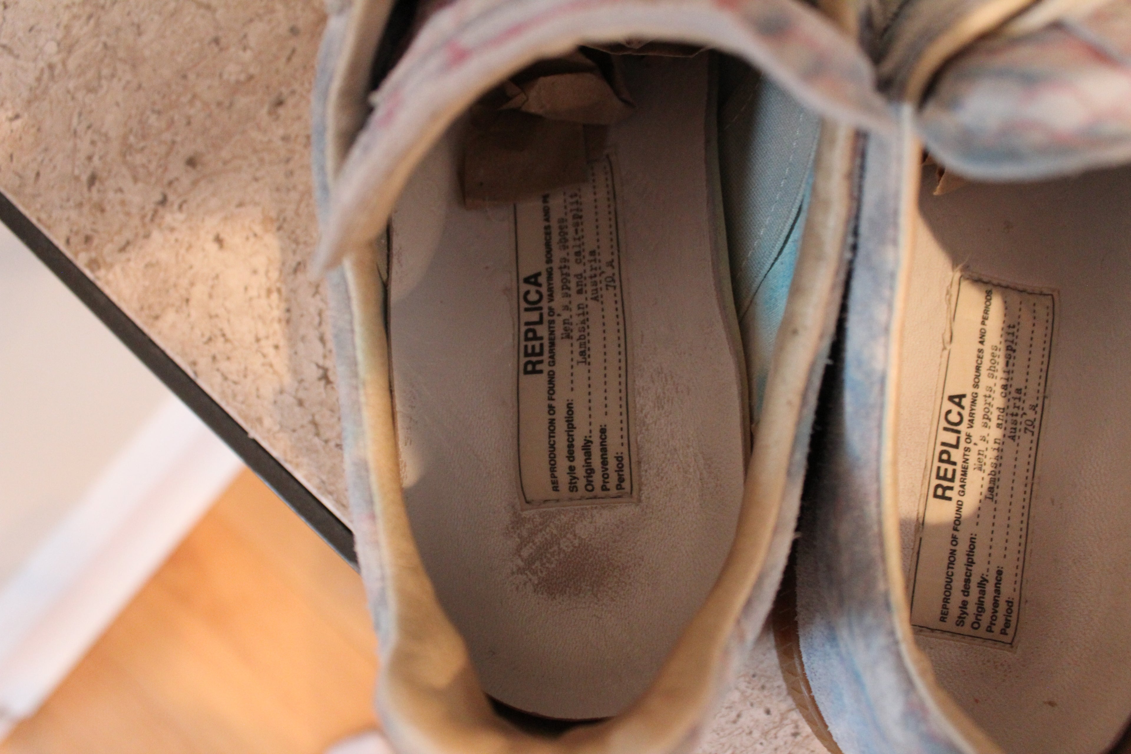 Maison Margiela Replica Low GAT A/W 12 Reptile Print Suede