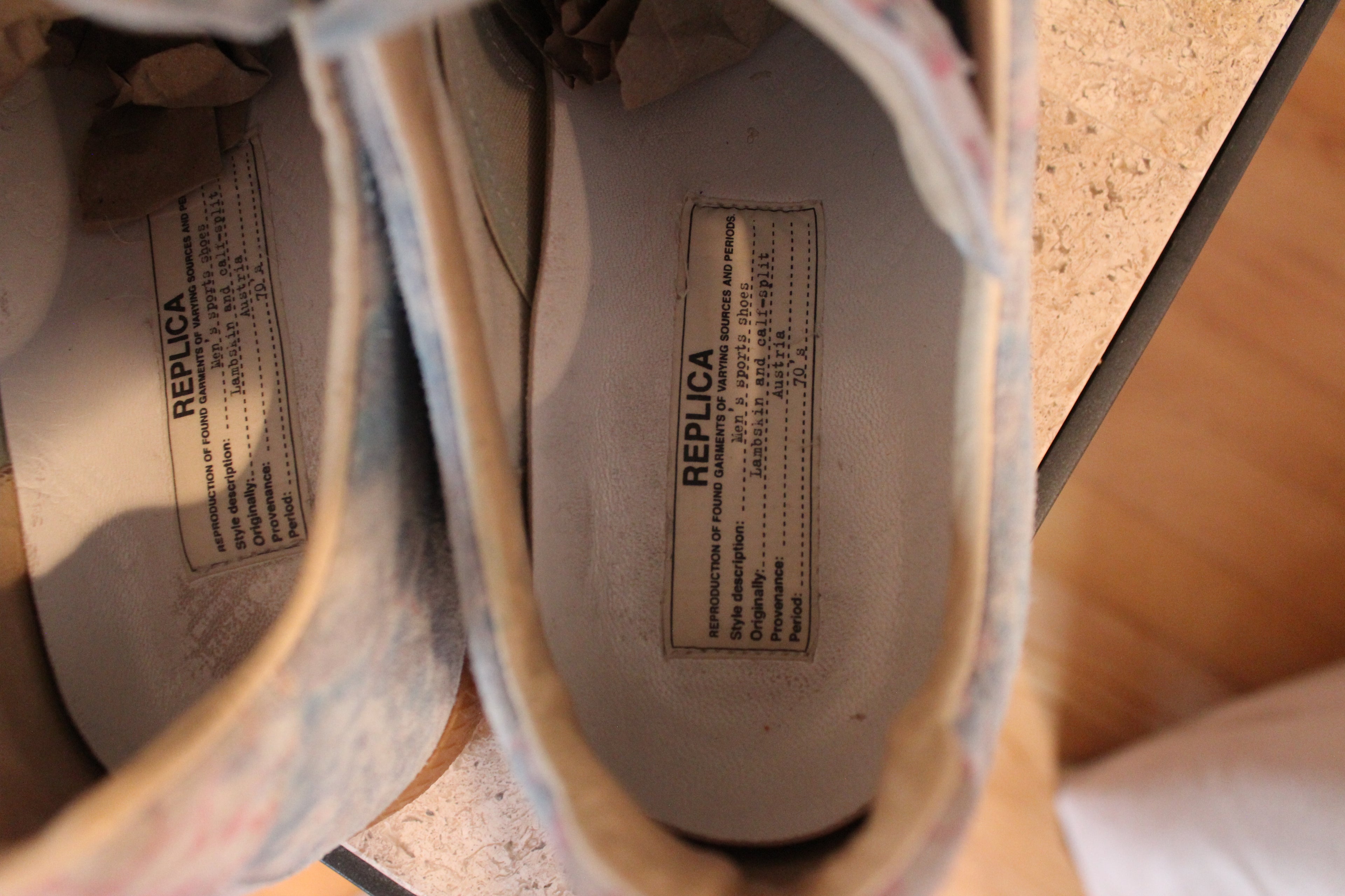 Maison Margiela Replica Low GAT A/W 12 Reptile Print Suede