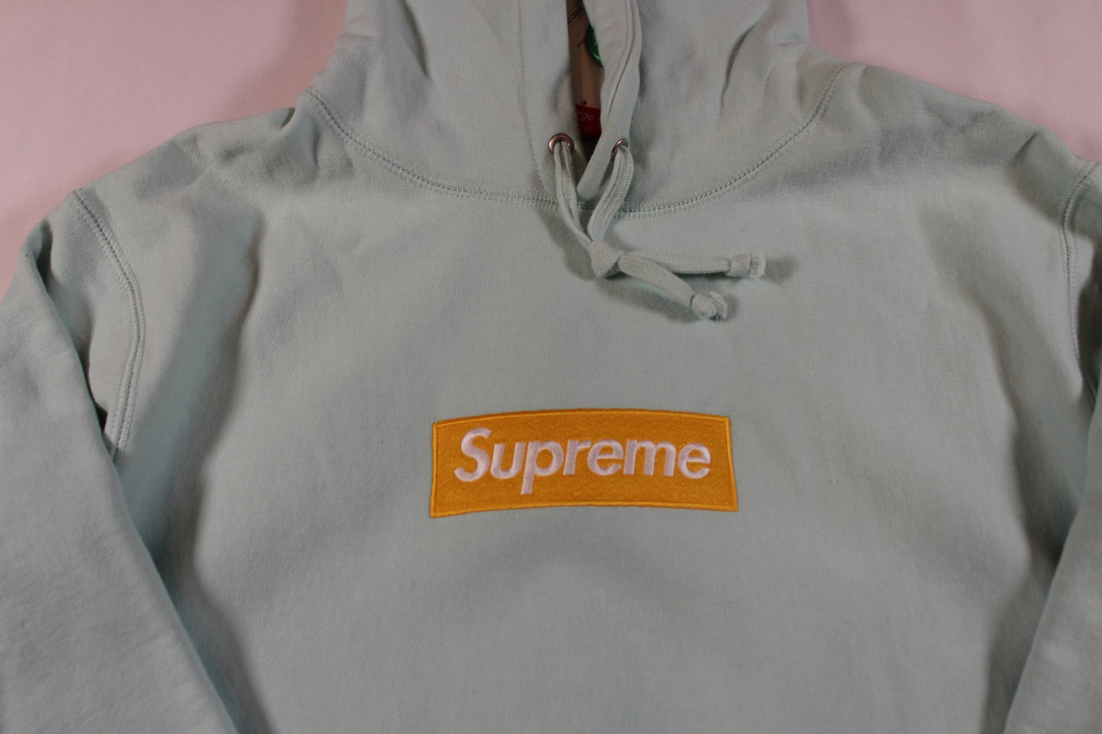 Supreme Box Logo Hooded Sweatshirt 'Ice Blue'