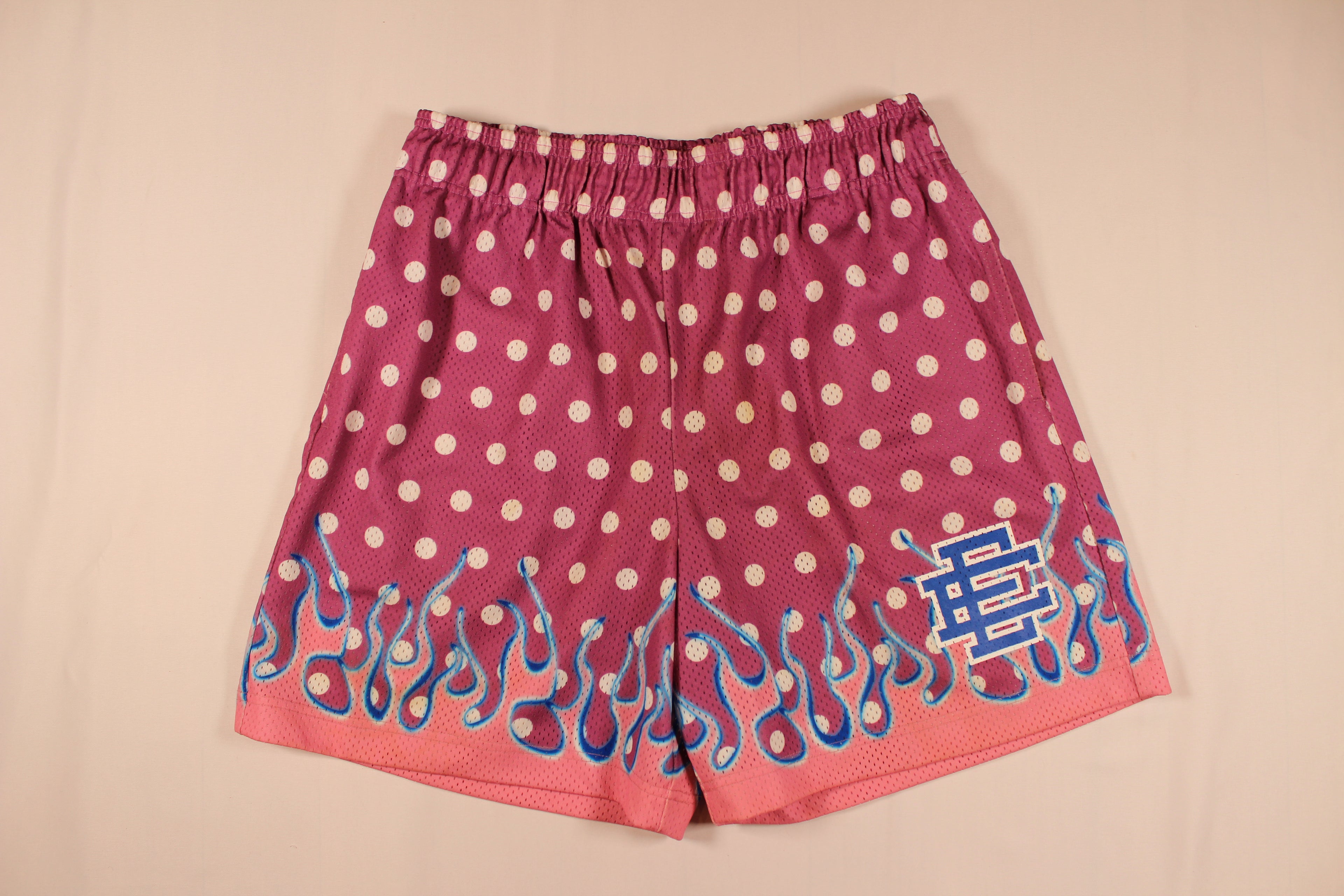 Eric Emanuel Pink Polka Dot Flame Shorts