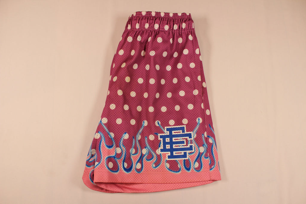 Eric Emanuel Pink Polka Dot Flame Shorts