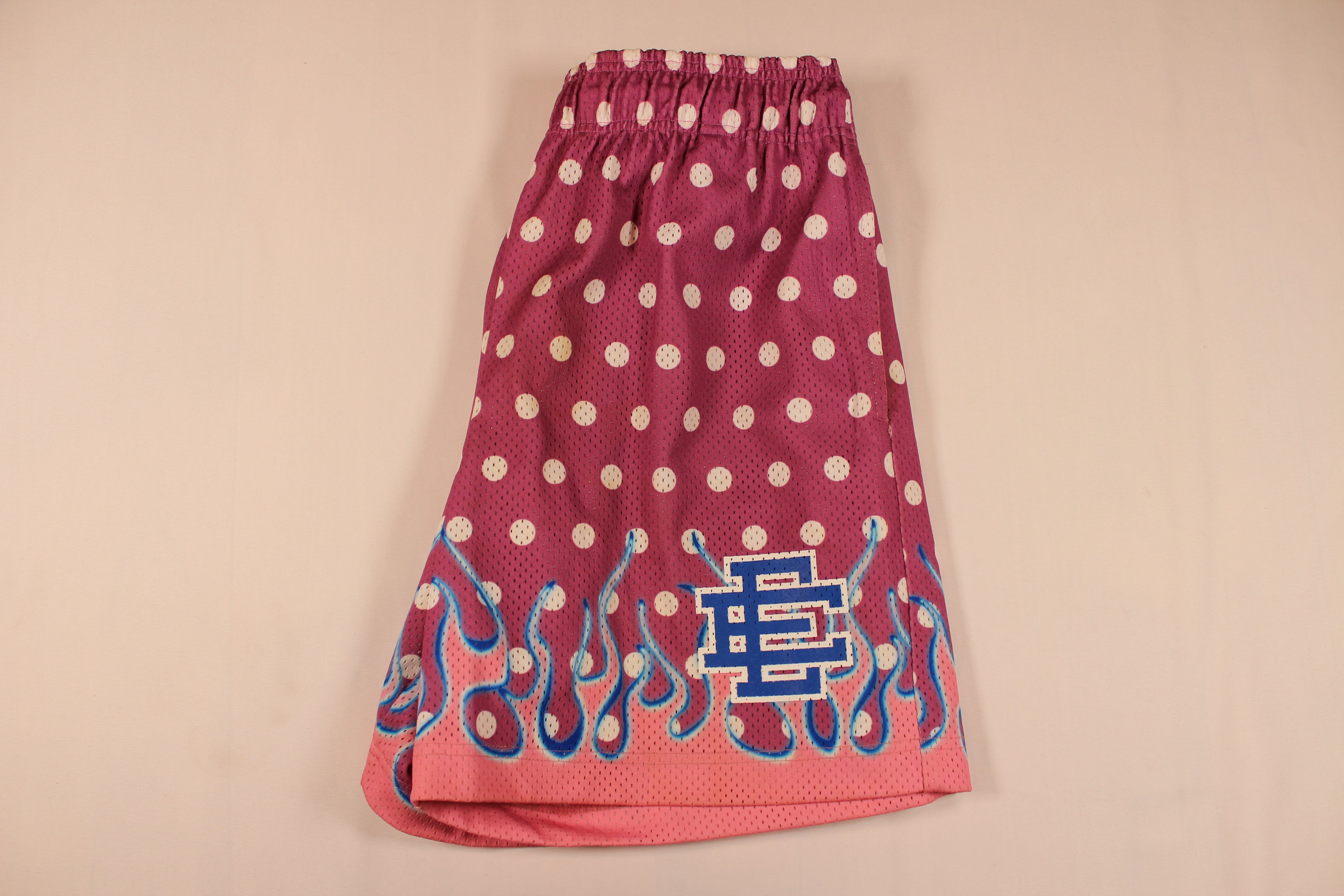 Eric Emanuel Pink Polka Dot Flame Shorts