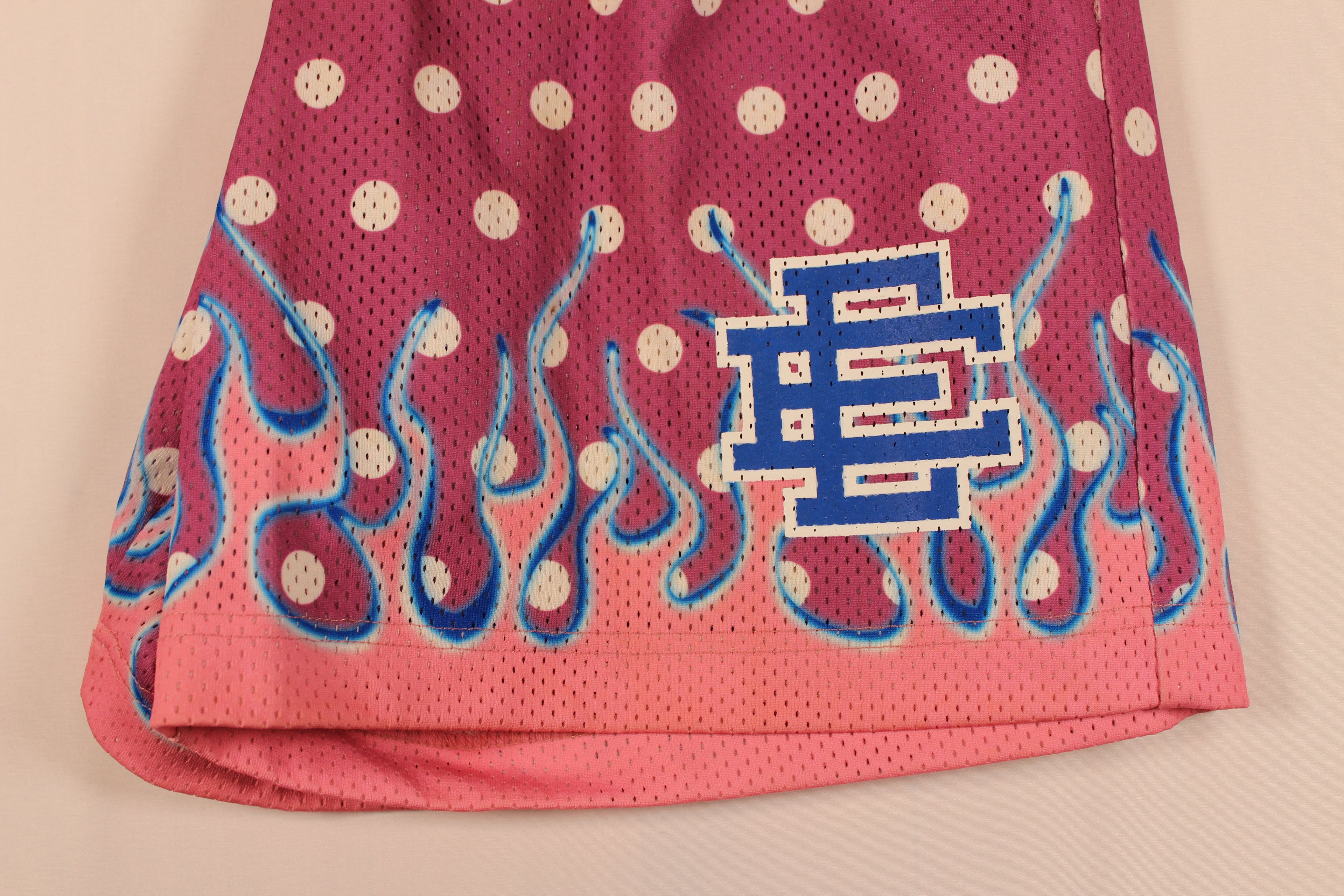 Eric Emanuel Pink Polka Dot Flame Shorts