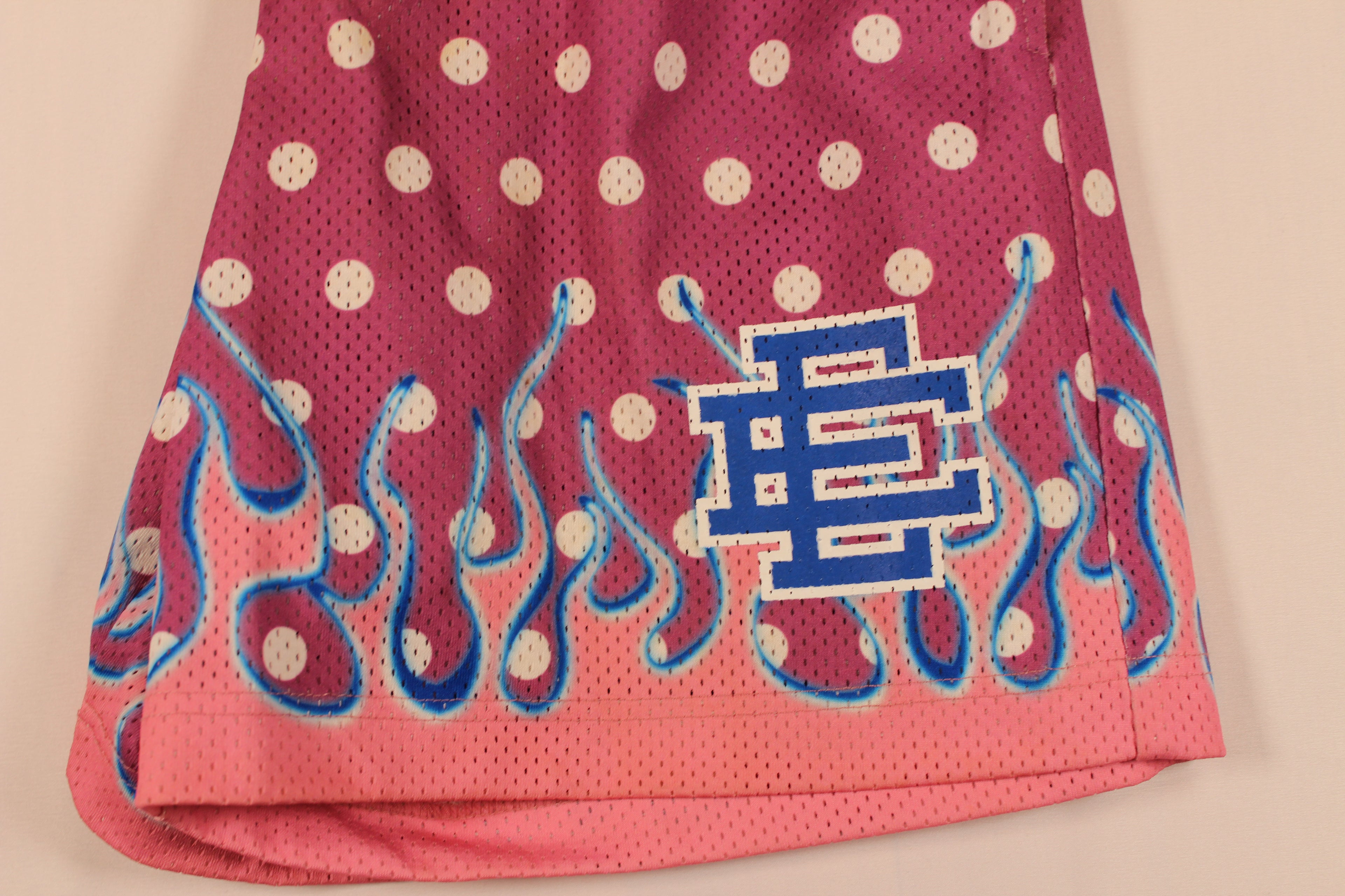 Eric Emanuel Pink Polka Dot Flame Shorts