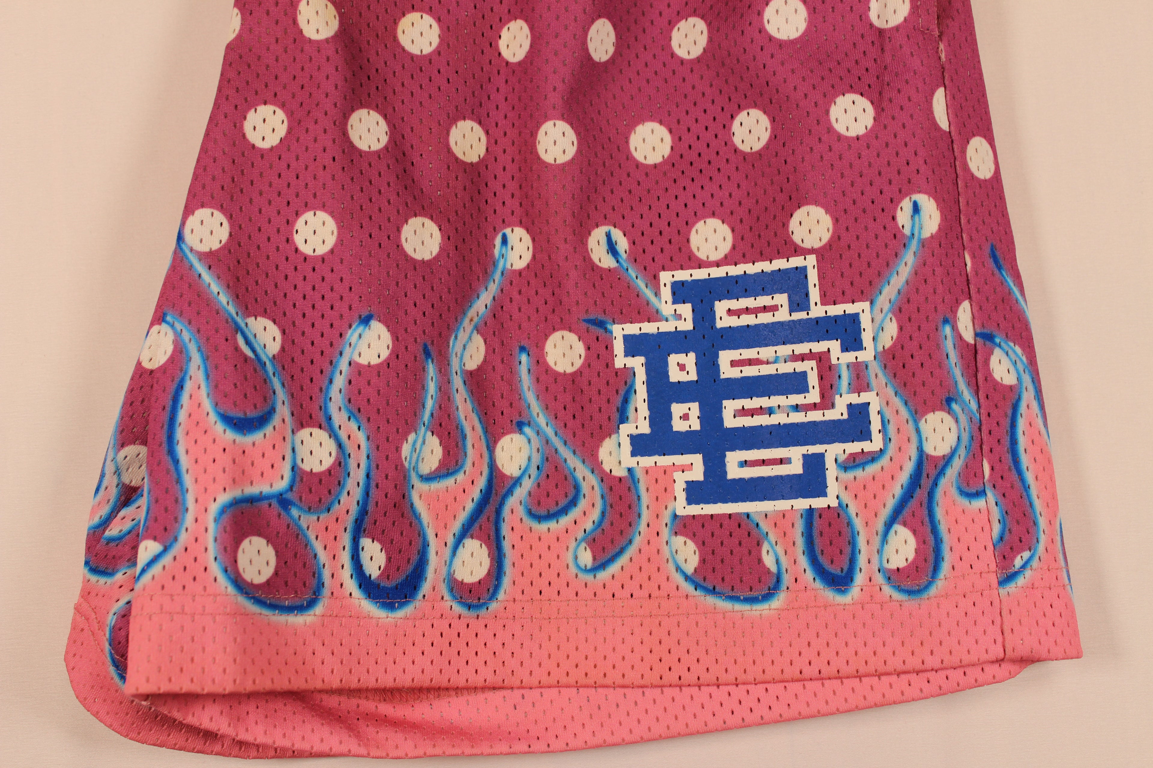 Eric Emanuel Pink Polka Dot Flame Shorts