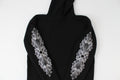 Chrome Hearts Cashmere Embroidered Floral Sleeve Hoodie