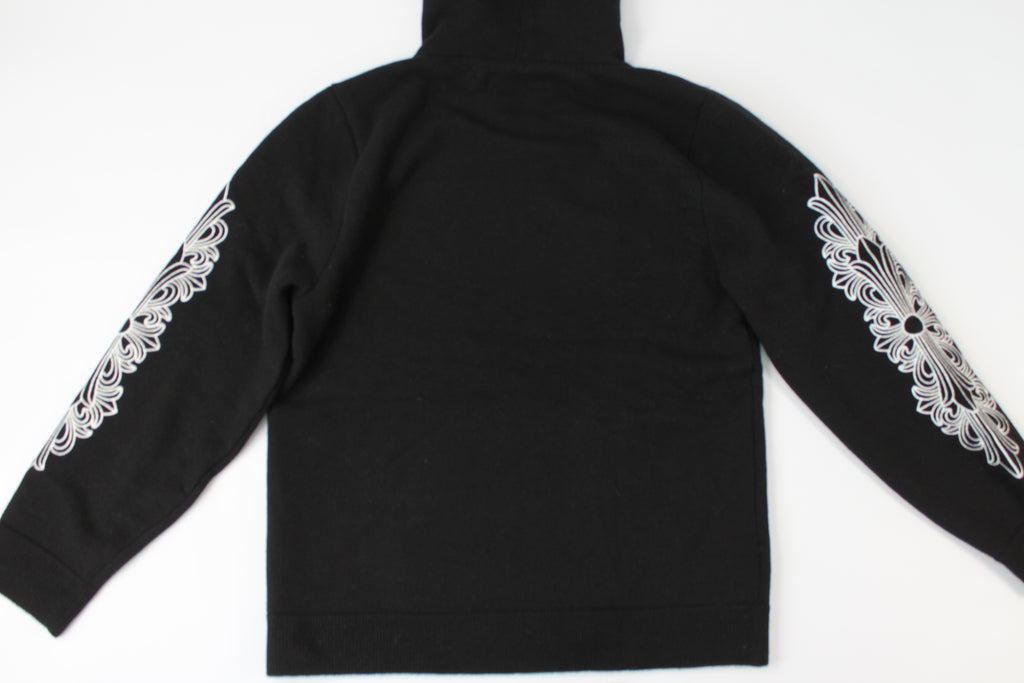Chrome Hearts Cashmere Embroidered Floral Sleeve Hoodie