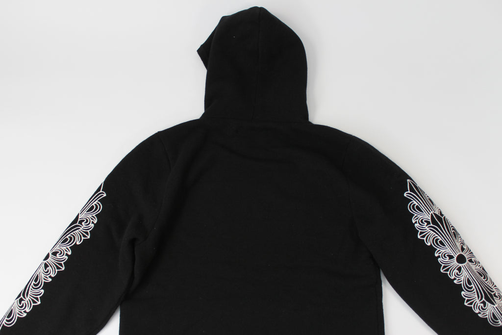 Chrome Hearts Cashmere Embroidered Floral Sleeve Hoodie