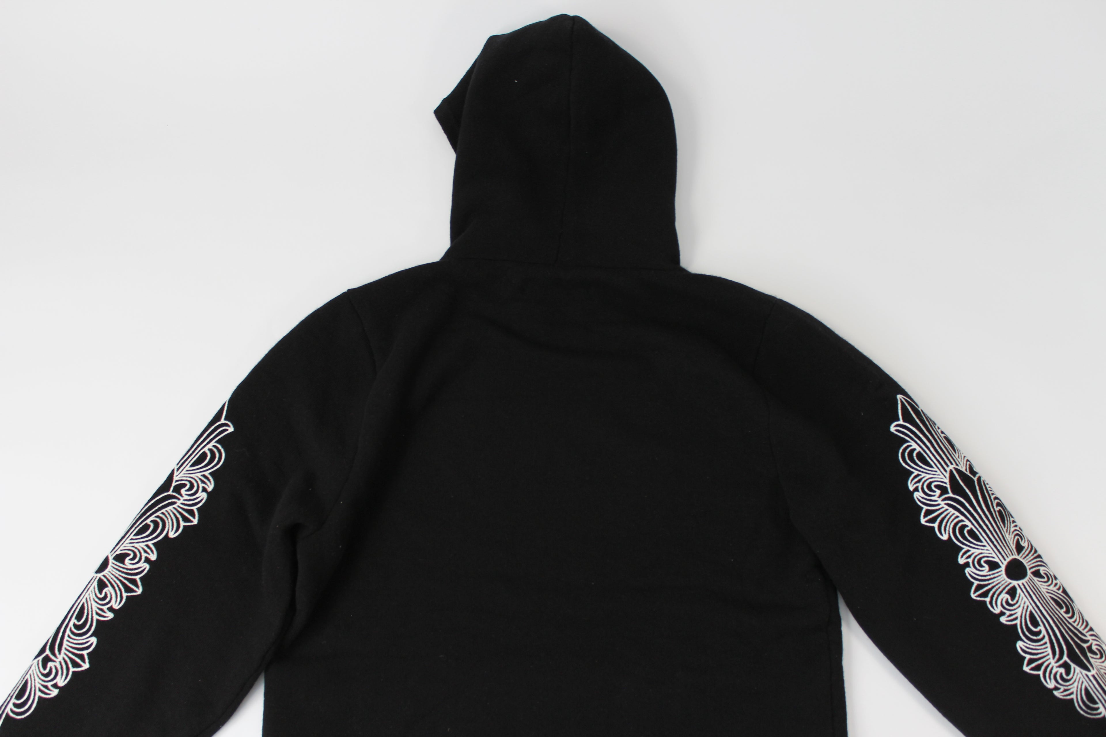 Chrome Hearts Cashmere Embroidered Floral Sleeve Hoodie