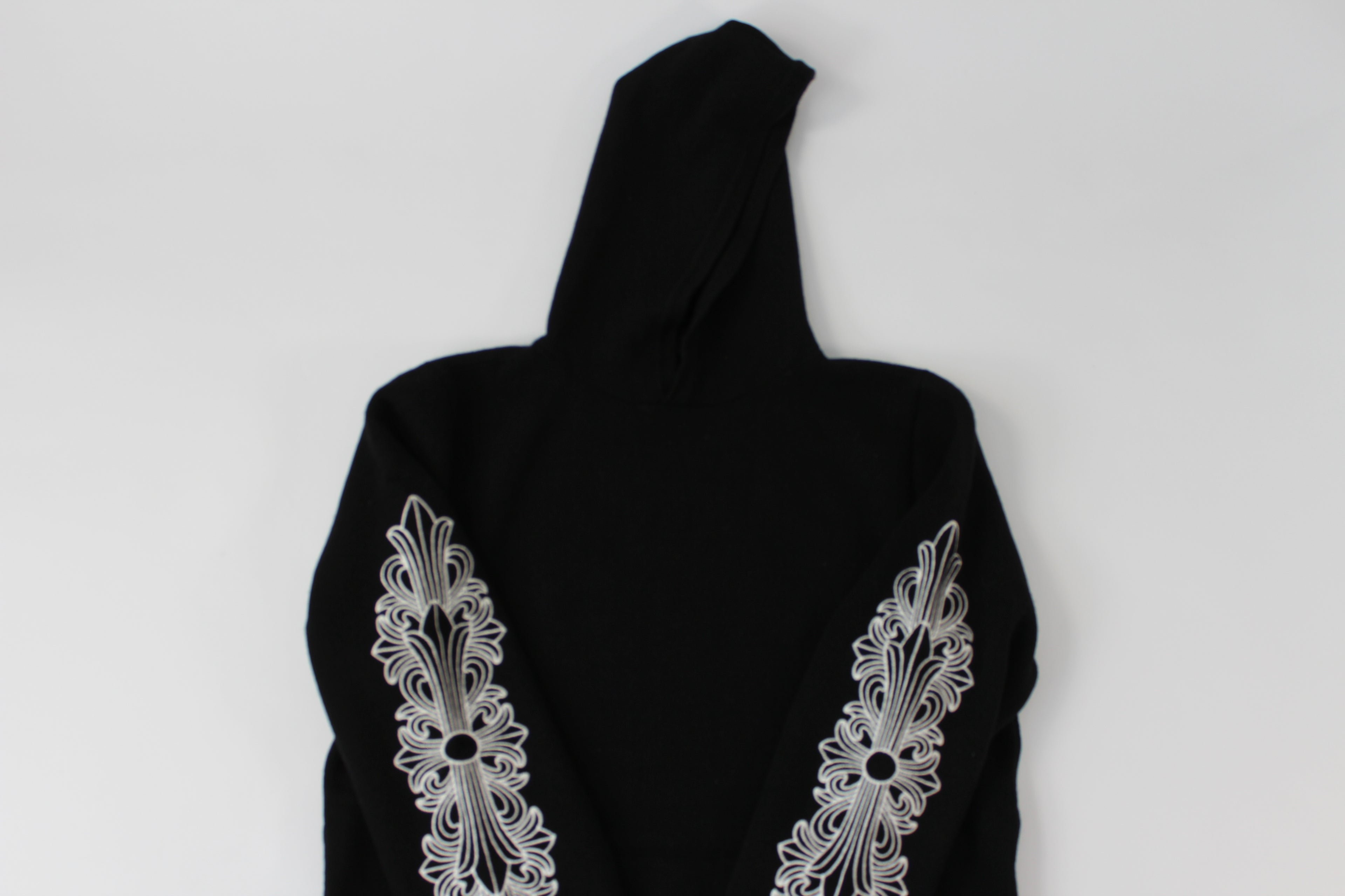 Chrome Hearts Cashmere Embroidered Floral Sleeve Hoodie