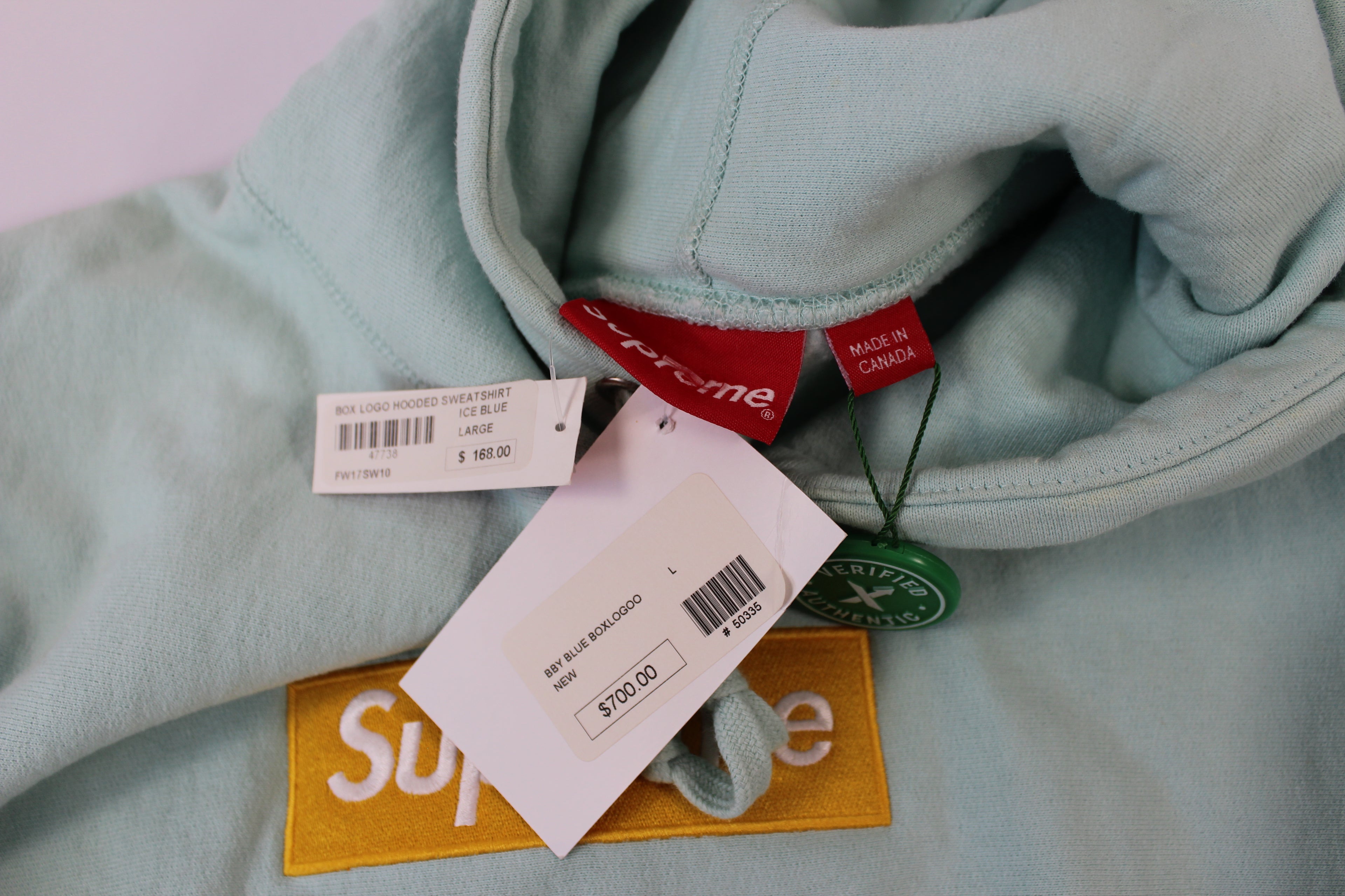 Supreme Box Logo Hooded Sweatshirt 'Ice Blue'