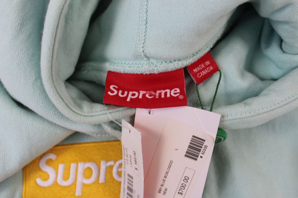 Supreme Box Logo Hooded Sweatshirt 'Ice Blue'